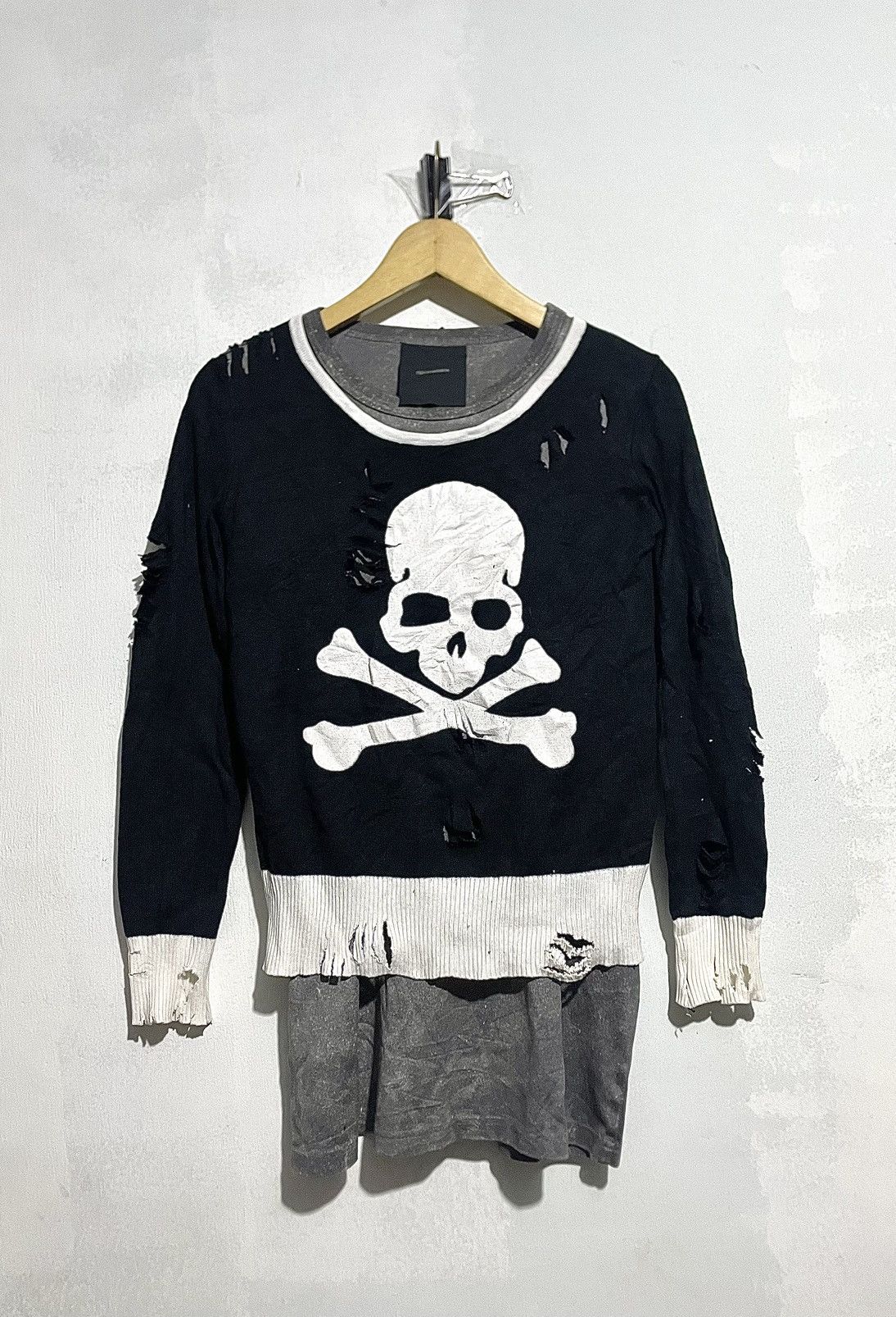If Six Was Nine Skull Distressed Knit Punk Lgb Ifsixwasnine Style Size US S / EU 44-46 / 1 - 1 Thumbnail