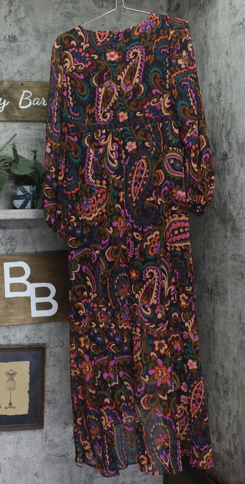 Guess Nwt Guess Dress D4bk27w4xa0 Stevie Paisley Print Black 8 Size M / US 6-8 / IT 42-44 - 2 Thumbnail