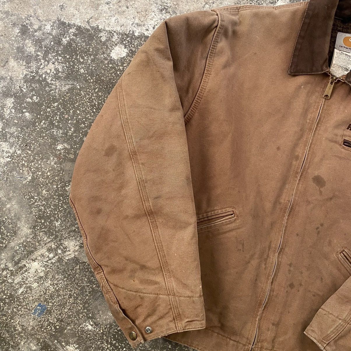 Carhartt 90s Vintage Carhartt Detroit Work Trashed Jacket J97 BRN Size US L / EU 52-54 / 3 - 2 Thumbnail