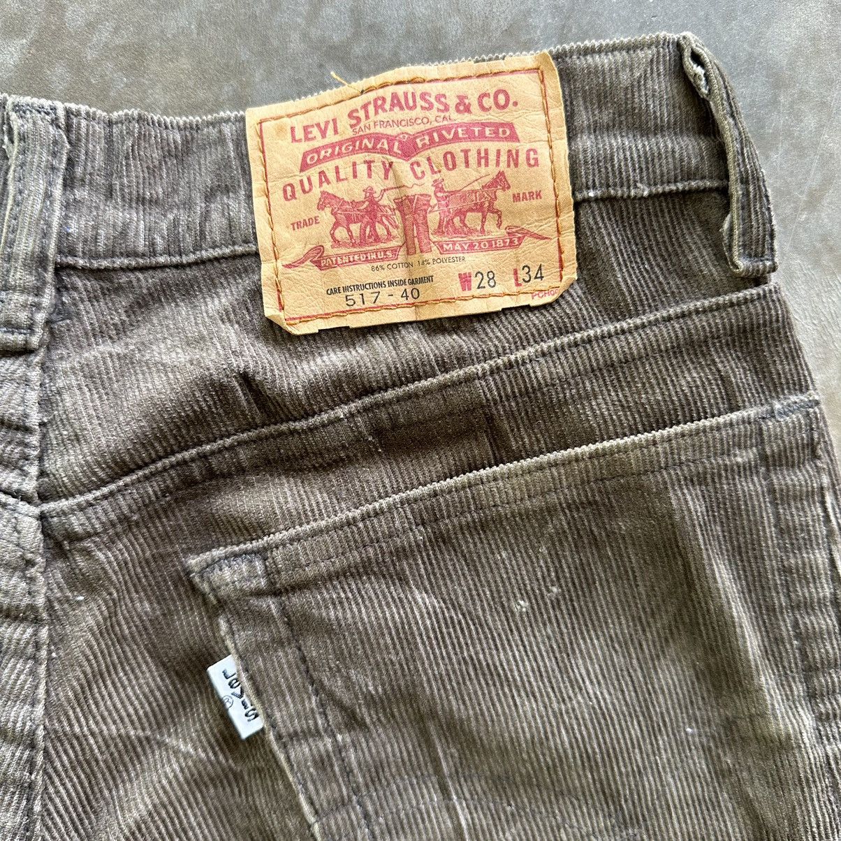 Levi's W28 Vintage Levi’s 517 Corduroy Brown Casual Trouser Pant Size US 28 / EU 44 - 15 Thumbnail