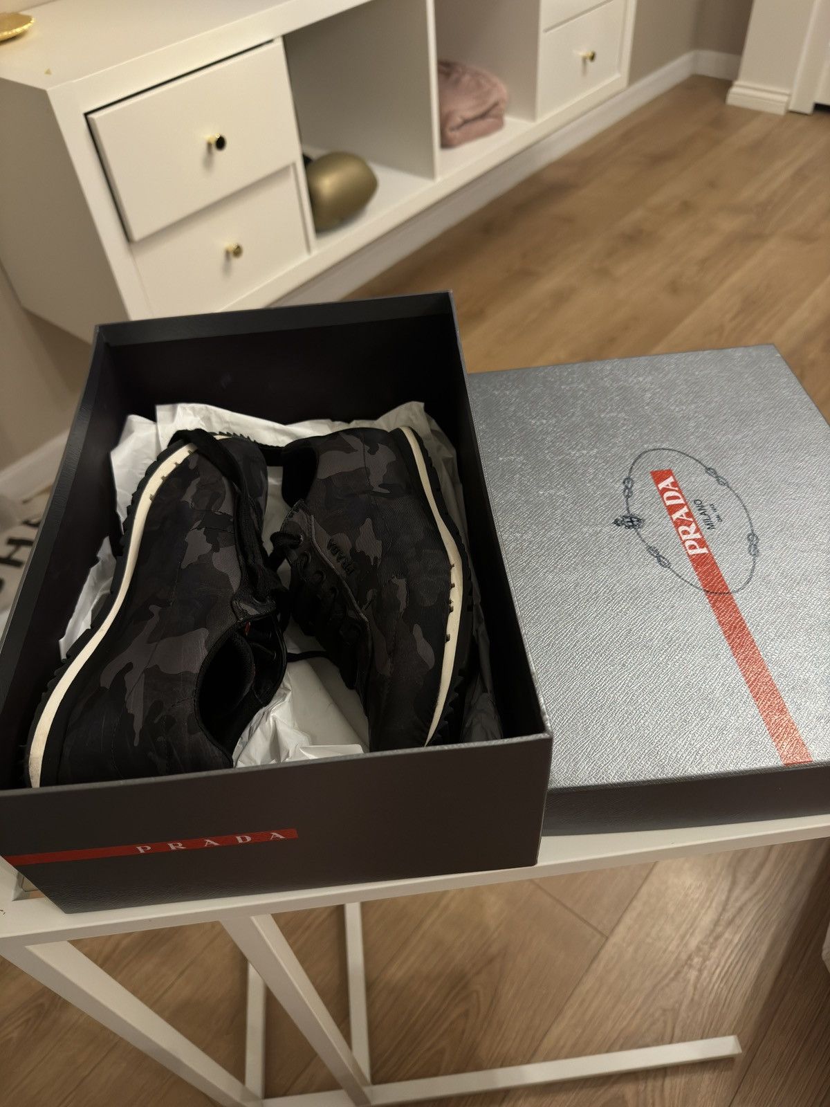 Prada camouflage sneakers casual low nylon #cyber24