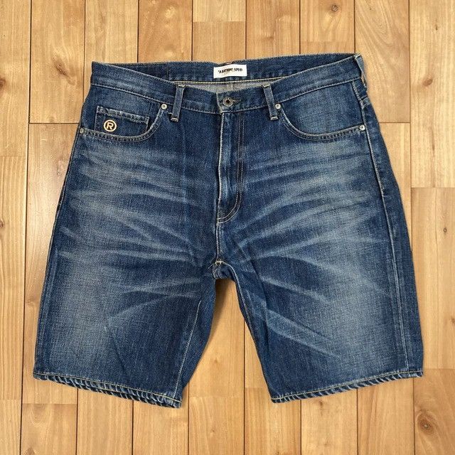 Bape FIRE BAPE LOGO Denim Shorts a bathing ape Flame NIGO ★size L Size US 34 / EU 50 - 2 Thumbnail