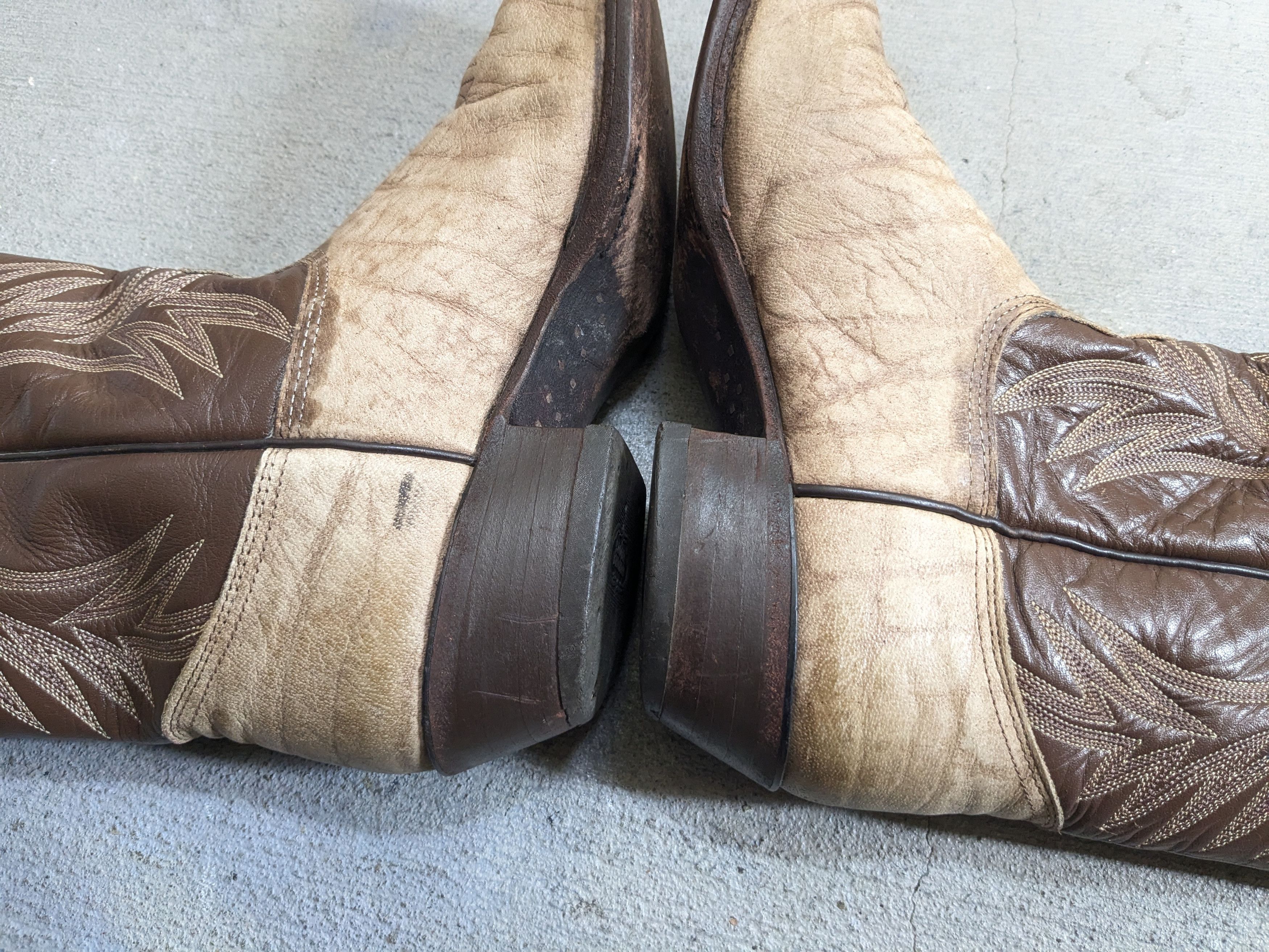 Nocona Boots Nocona Cowboy Boots 9 D Gray Leather Western Elephant Print Size US 8.5 / EU 41-42 - 9 Thumbnail