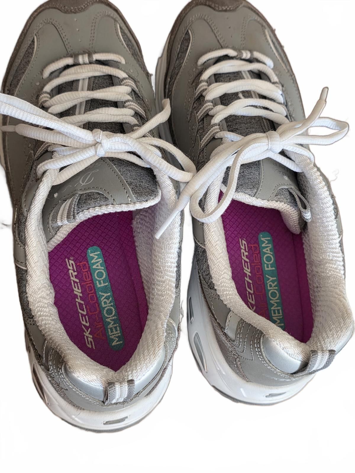 SKECHERS Skechers Memory Foam Gray White Athletic Sneakers Size 10 Size US 10 / IT 40 - 9 Thumbnail
