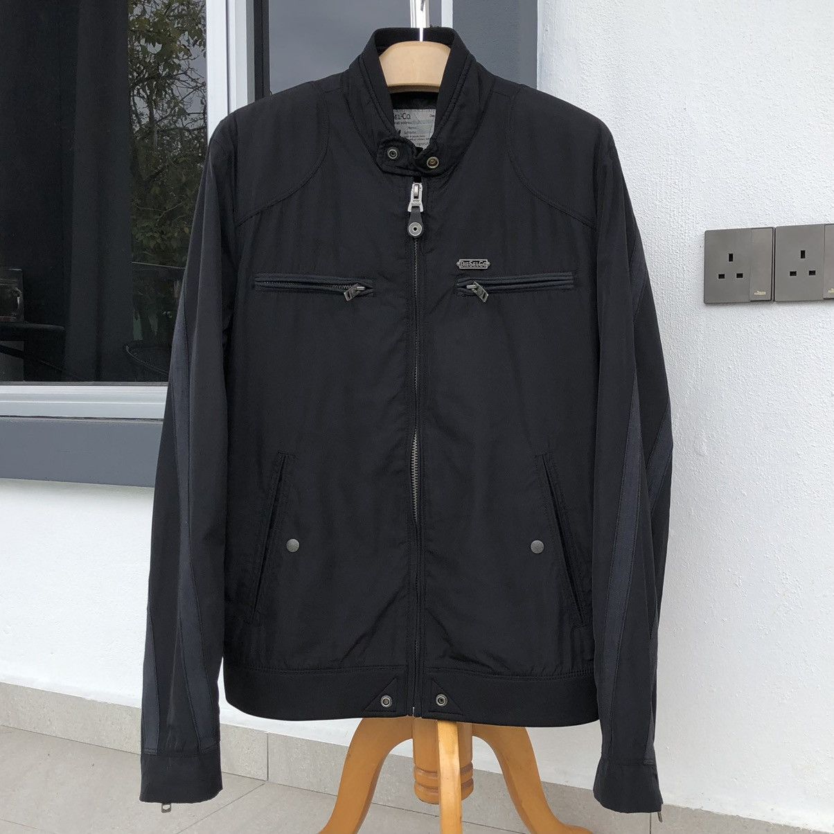 Diesel DIESEL Men's Black Jeffir Teflon Waterproof Bomber Jacket Size US L / EU 52-54 / 3 - 5 Thumbnail