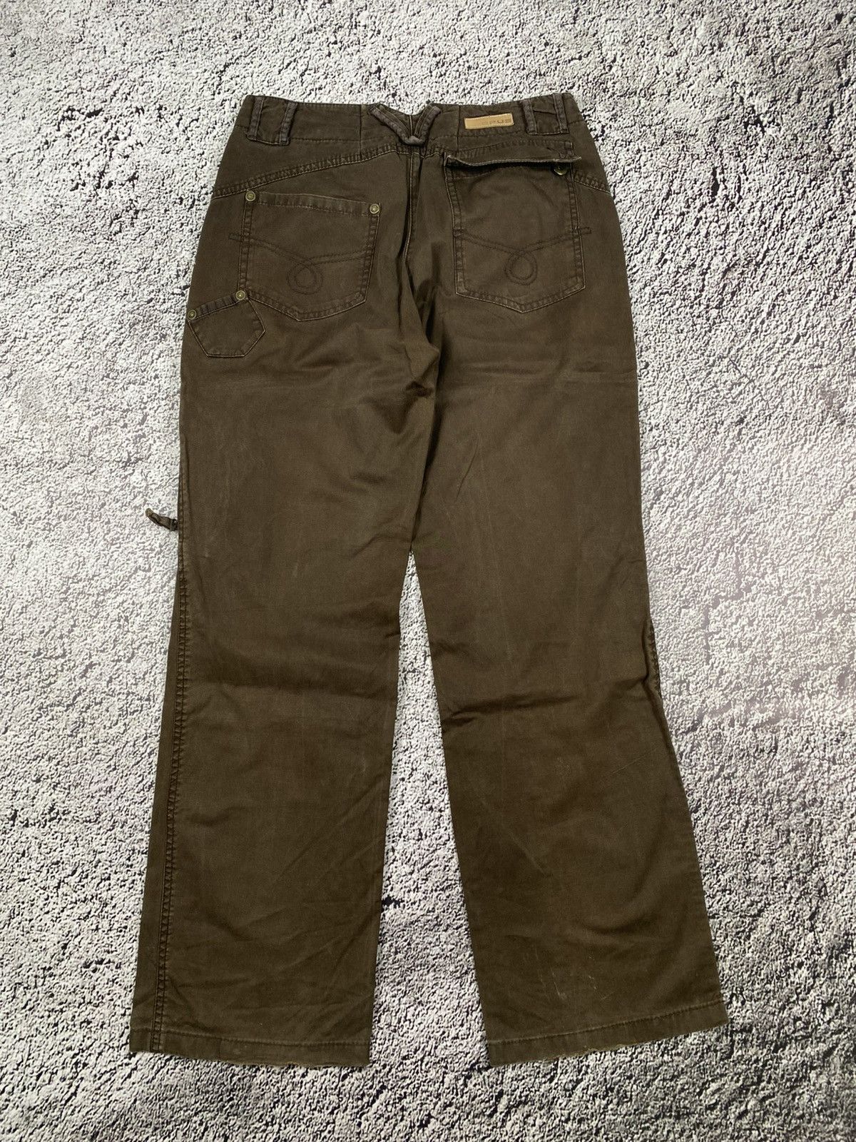 Japanese Brand Vintage Y2K cargo faded wide low rise pants 00s streetwear Size 30" / US 8 / IT 44 - 5 Thumbnail