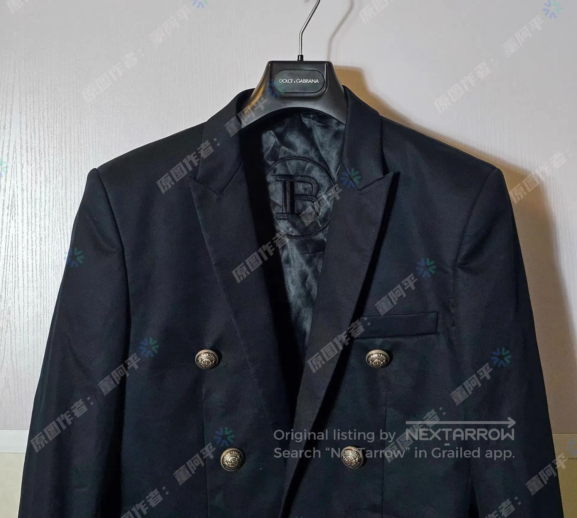Balmain Double-Breasted Black Blazer. Size US M / EU 48-50 / 2 - 2 Thumbnail