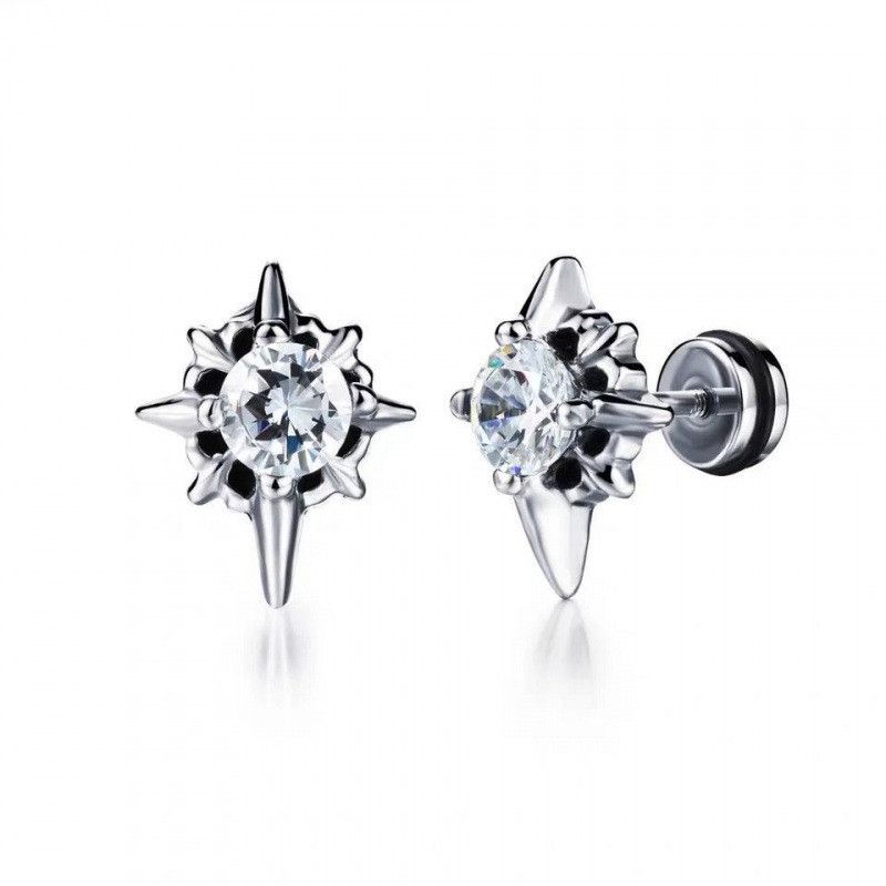 Jewelry Star New Design Earrings One Pairs Chrome Jewelry Size ONE SIZE - 6 Thumbnail