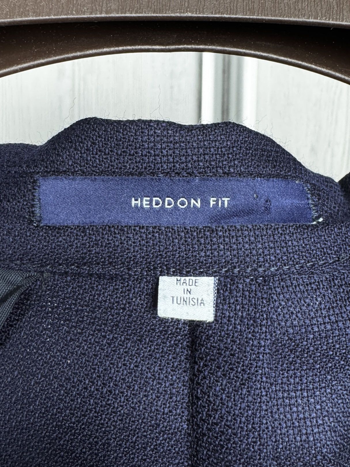 Hardy Amies Hardy Amies Navy Patterned Pure Wool Mens Blazer Heddon Fit Size 40R - 9 Thumbnail