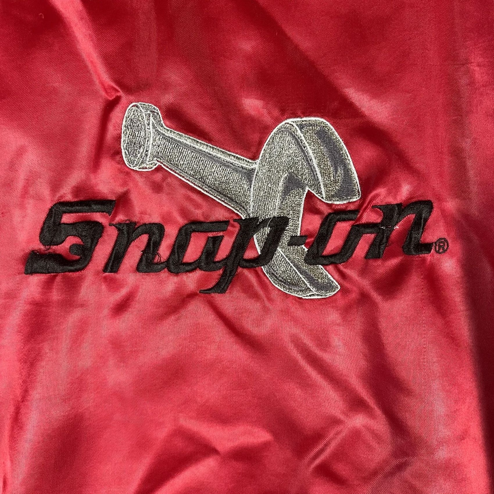 Vintage VINTAGE Horizon Sportswear Snap-on Jacket Mens XL Red Satin Bomber Mechanic Auto Shop USA 90s Size US XL / EU 56 / 4 - 6 Thumbnail