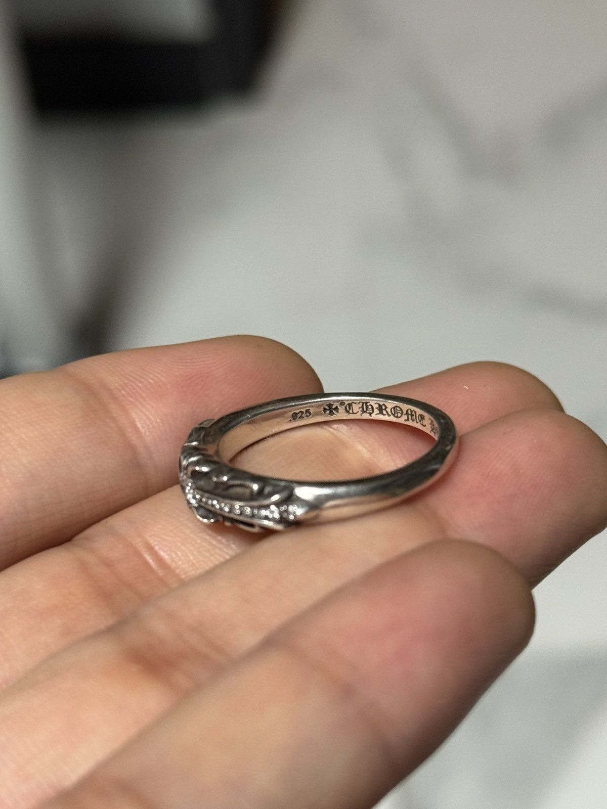 Chrome Hearts Chrome hearts factory set pave mini floral ring Size ONE SIZE - 15 Thumbnail