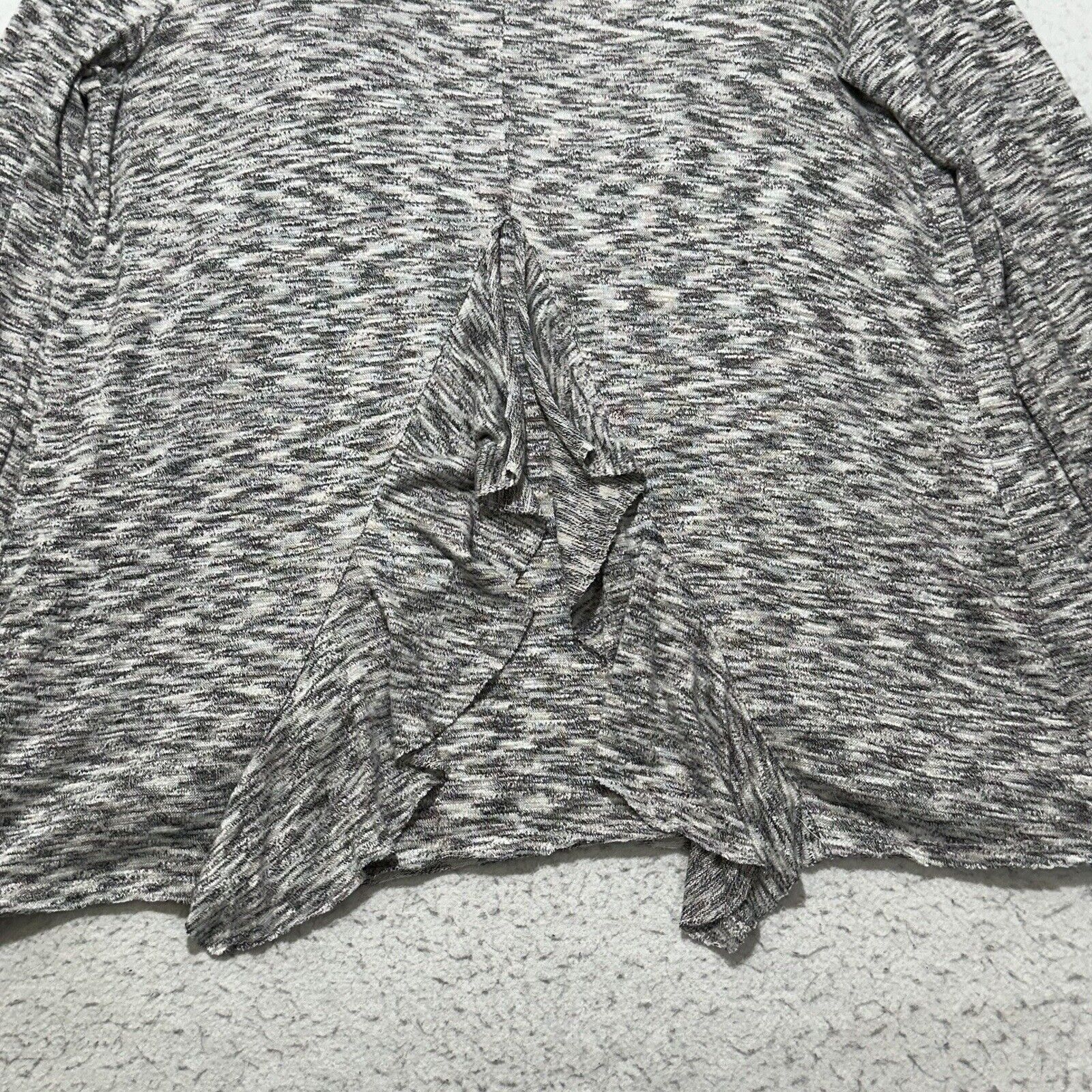 Other Knox Rose Large Waterfall Cardigan Duster Sweater Gray Size L / US 10 / IT 46 - 12 Thumbnail