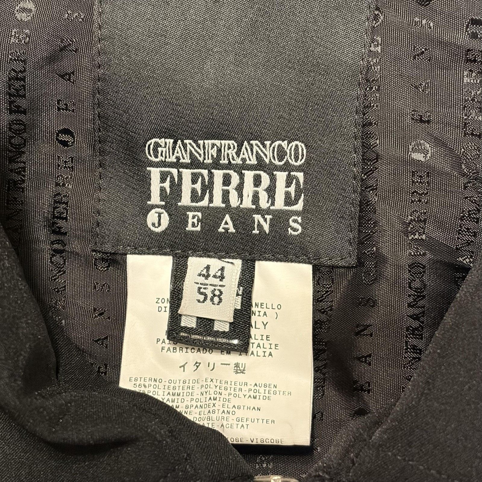 Gianfranco Ferre Gianfranco Ferre Jeans Coat 58 Softshell Zip Overcoat Italy Size US L / EU 52-54 / 3 - 9 Thumbnail