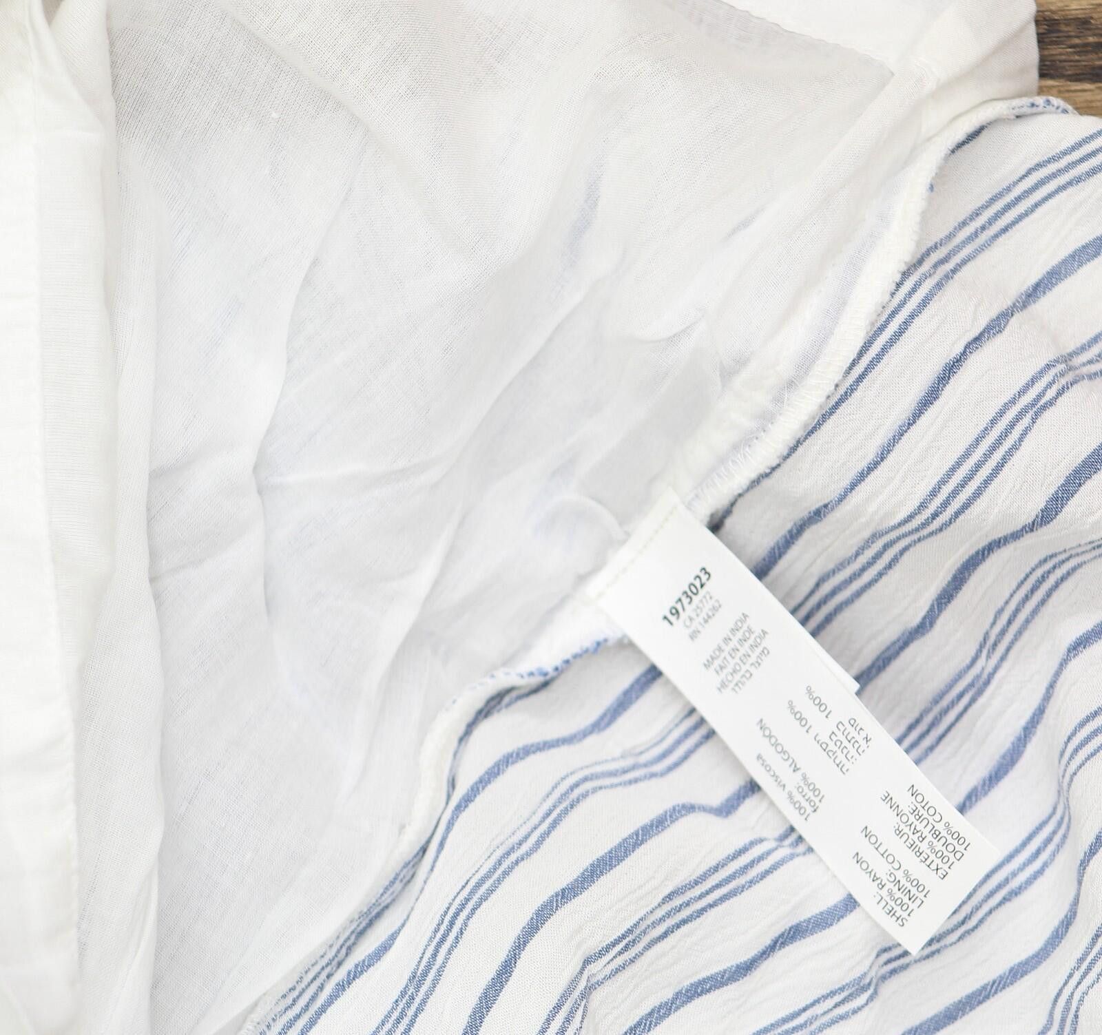 Other Nwt Black Tape Striped Flutter-sleeve Top 1x Blue Stripe Size XL / US 12-14 / IT 48-50 - 5 Thumbnail