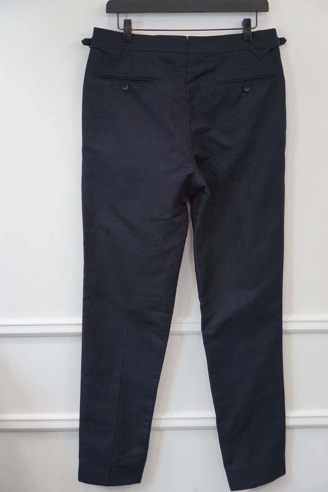 Suitsupply Men Suitsupply Trousers Navy Blue Viga ZC Cotton Linen US38 Size 38R - 2 Thumbnail