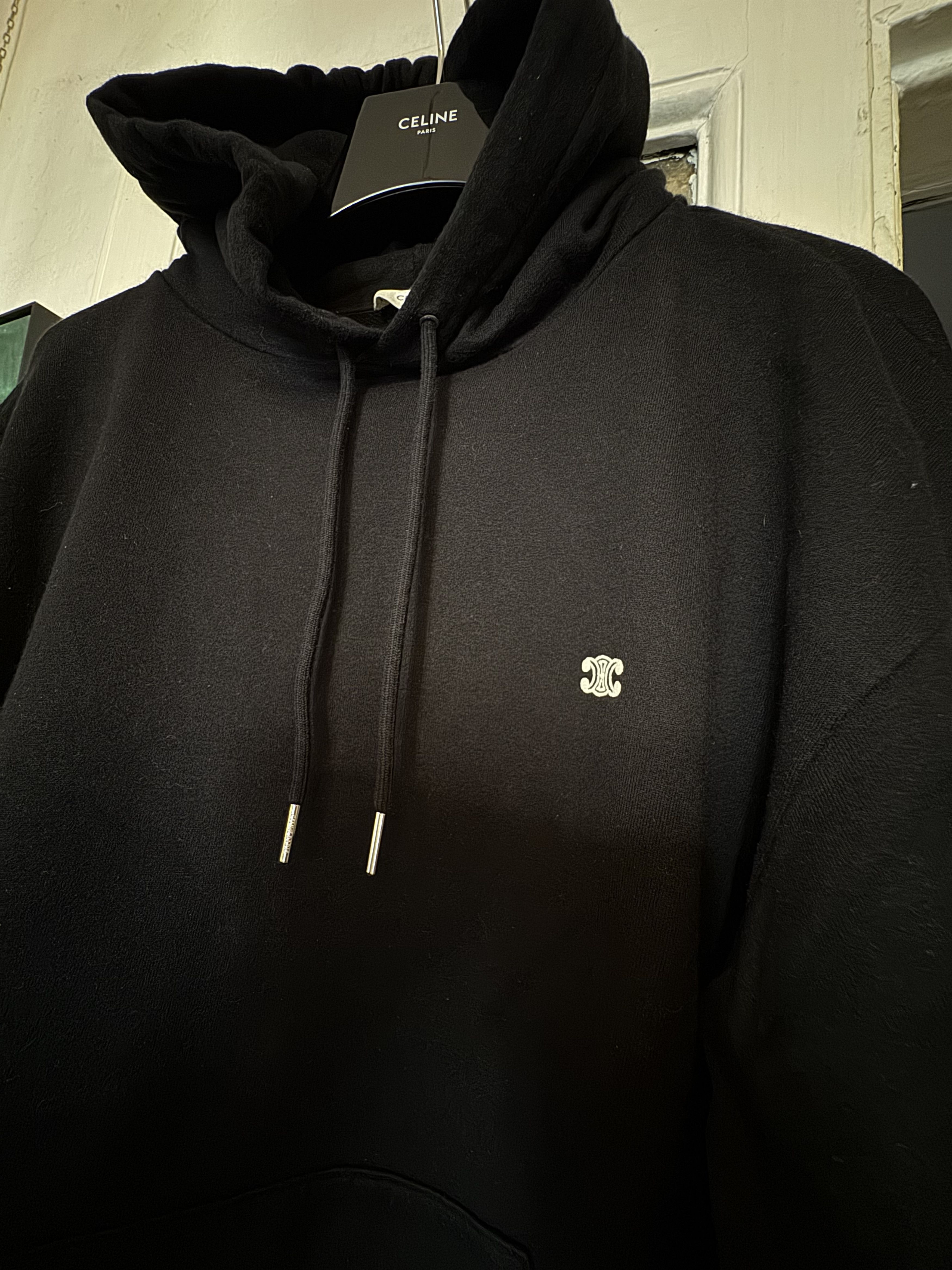 Celine × Hedi Slimane TRIOMPHE LOOSE HOODIE IN CASHMERE COTTON Size US M / EU 48-50 / 2 - 1 Thumbnail