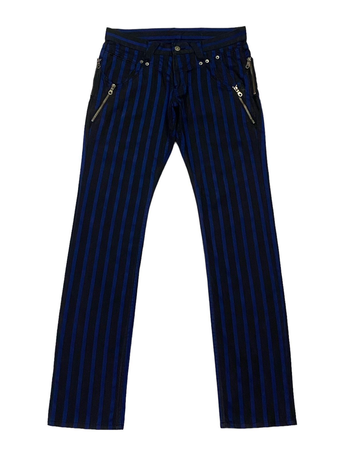 PPFM PPFM Striped Black And Blue Jeans Size US 32 / EU 48 - 2 Thumbnail