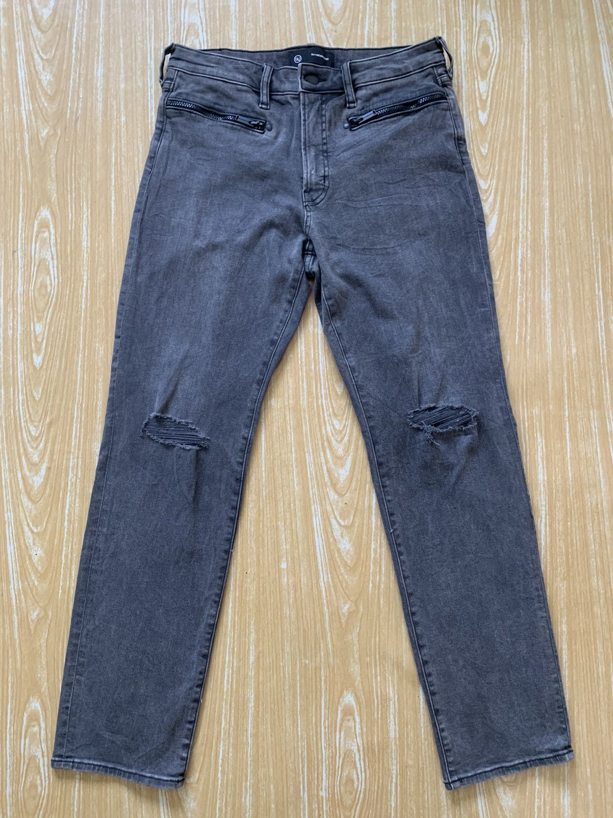 GU Distressed Gu X Undercover Faded Black Stretching Jeans Pant Size US 30 / EU 46 - 3 Thumbnail
