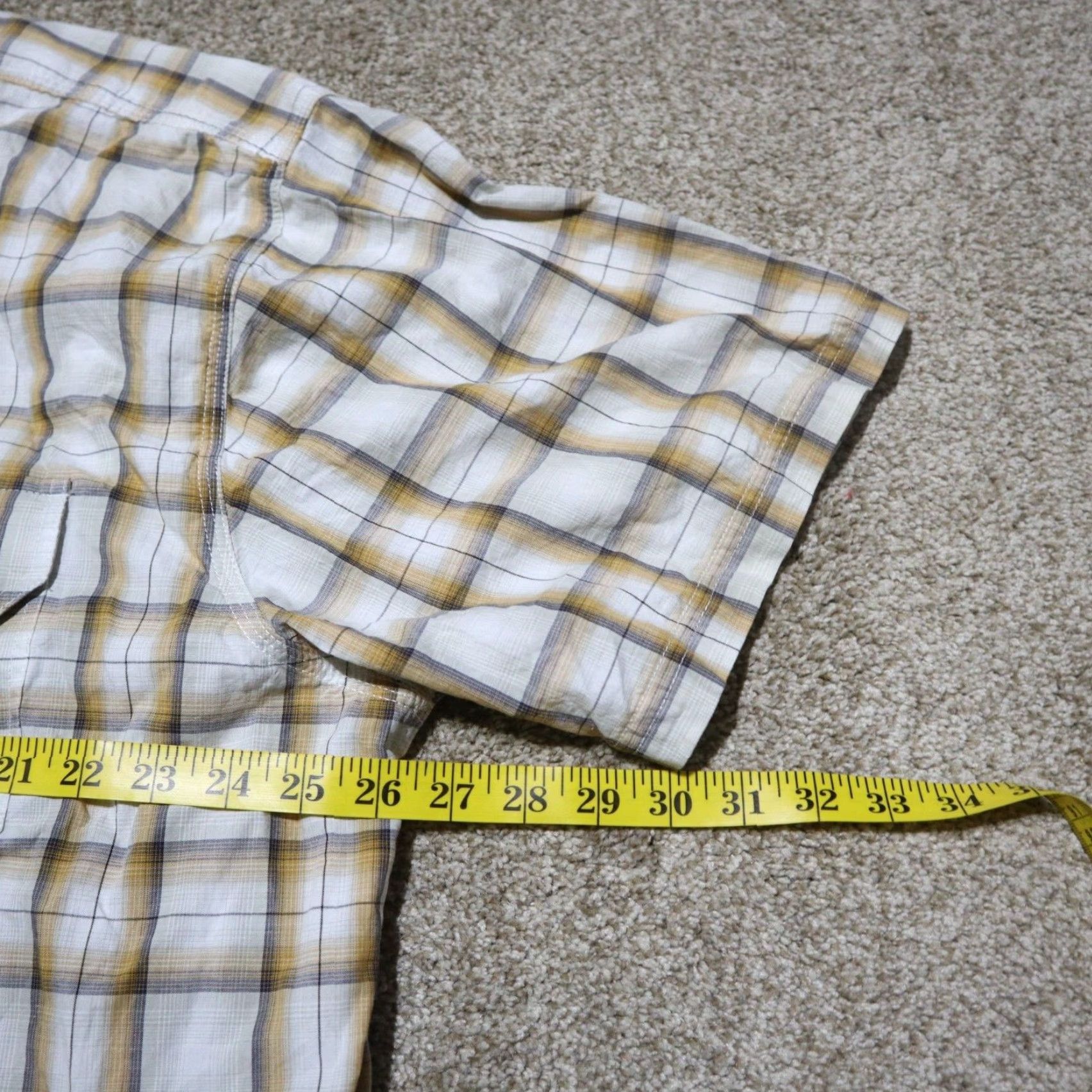 Vintage C.E. Schmidt Shirt Button-Up Short Sleeve Plaid Brown 2X Big & Tall Men’s Size 2X Workwear Shirt Size US XXL / EU 58 / 5 - 5 Thumbnail