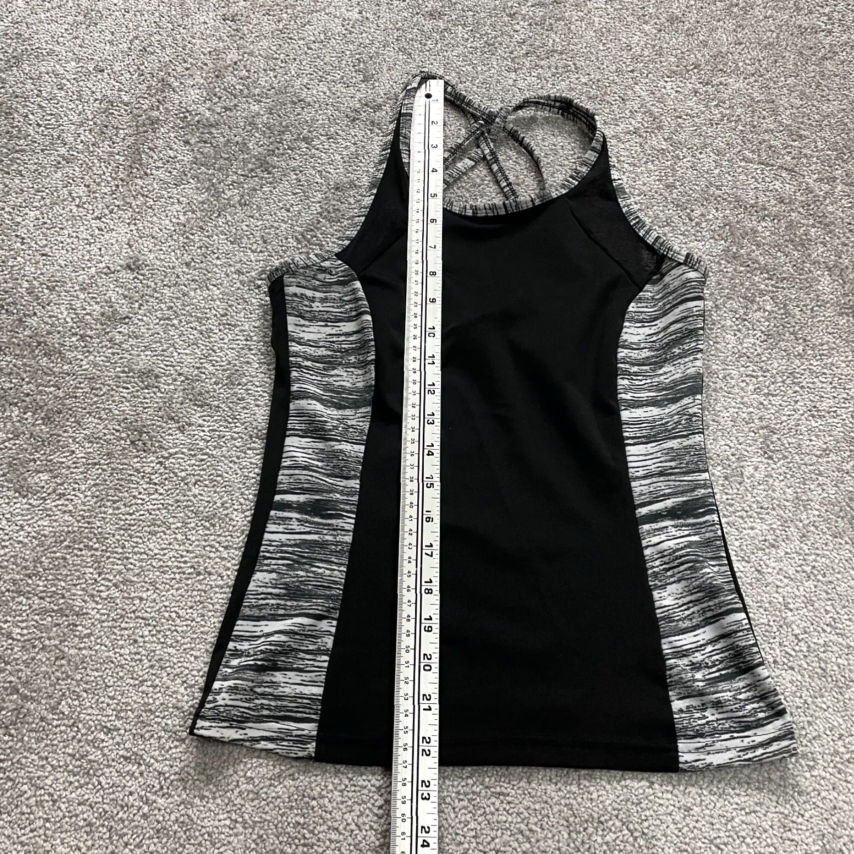 Vintage LA + Image Tank Women Medium Black Halter Crisscross Back Active Sports Size M / US 6-8 / IT 42-44 - 6 Thumbnail
