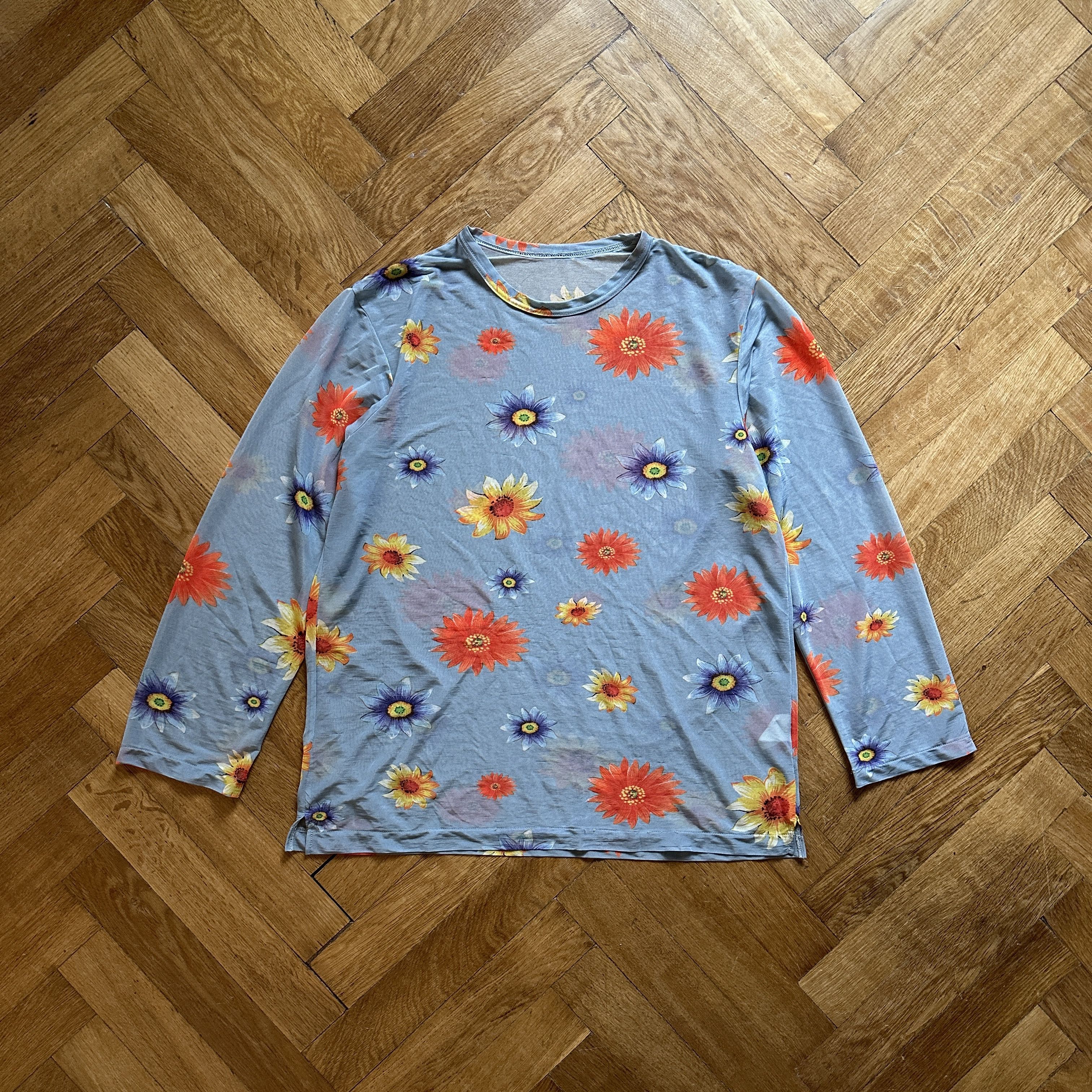 Yohji Yamamoto Pour Homme SS02 Floral Sheer Shirt Size US XL / EU 56 / 4 - 1 Thumbnail