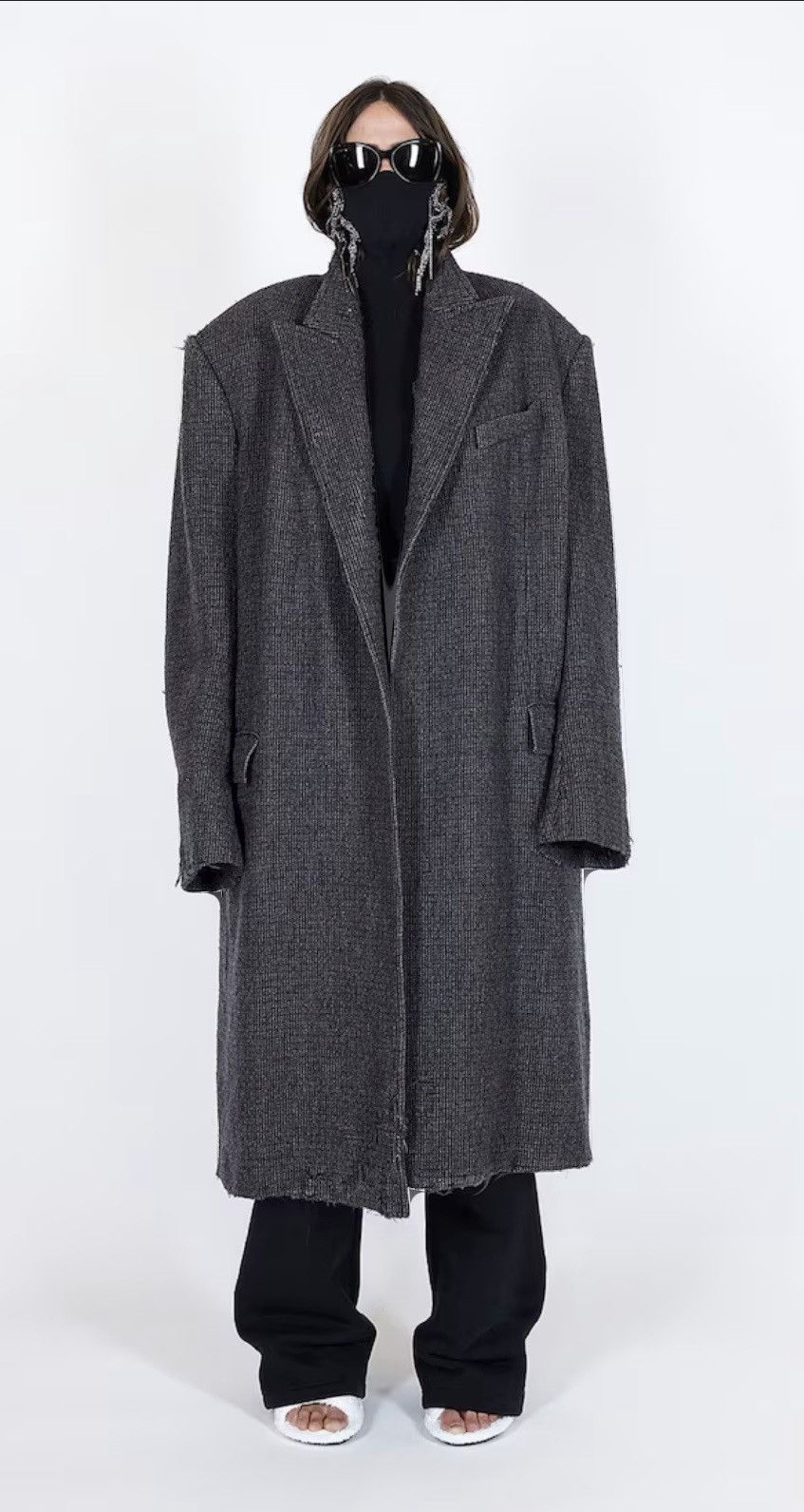 Balenciaga grey coat hotsell