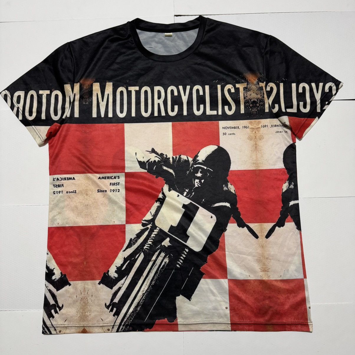 Vintage Vintage Motorcycle Biker Print Men’s T-Shirt Street Retro Size US XXL / EU 58 / 5 - 1 Thumbnail
