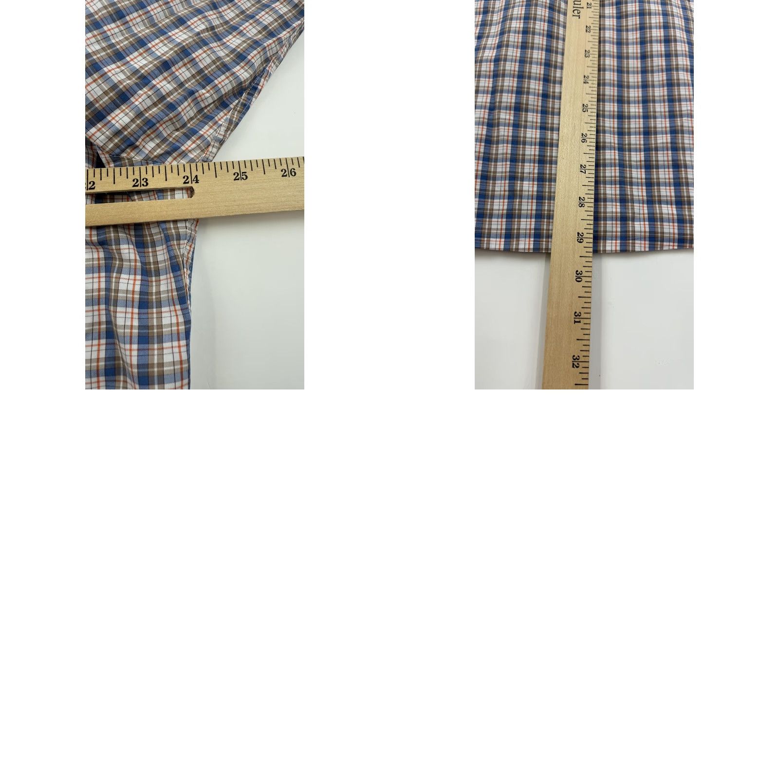 Vintage Maker & Company Mens Shirt Large Blue Brown Plaid Button-Down Long Sleeve Cotton Casual Workwear Size US L / EU 52-54 / 3 - 8 Thumbnail