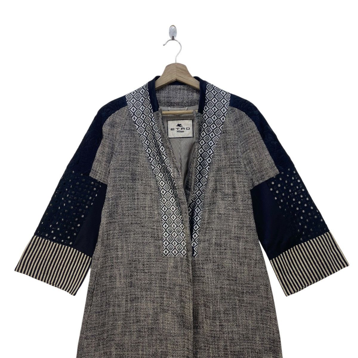 Etro Etro Milano Flower Embroidery Cotton + Linen Long Jacket Size S / US 4 / IT 40 - 2 Thumbnail