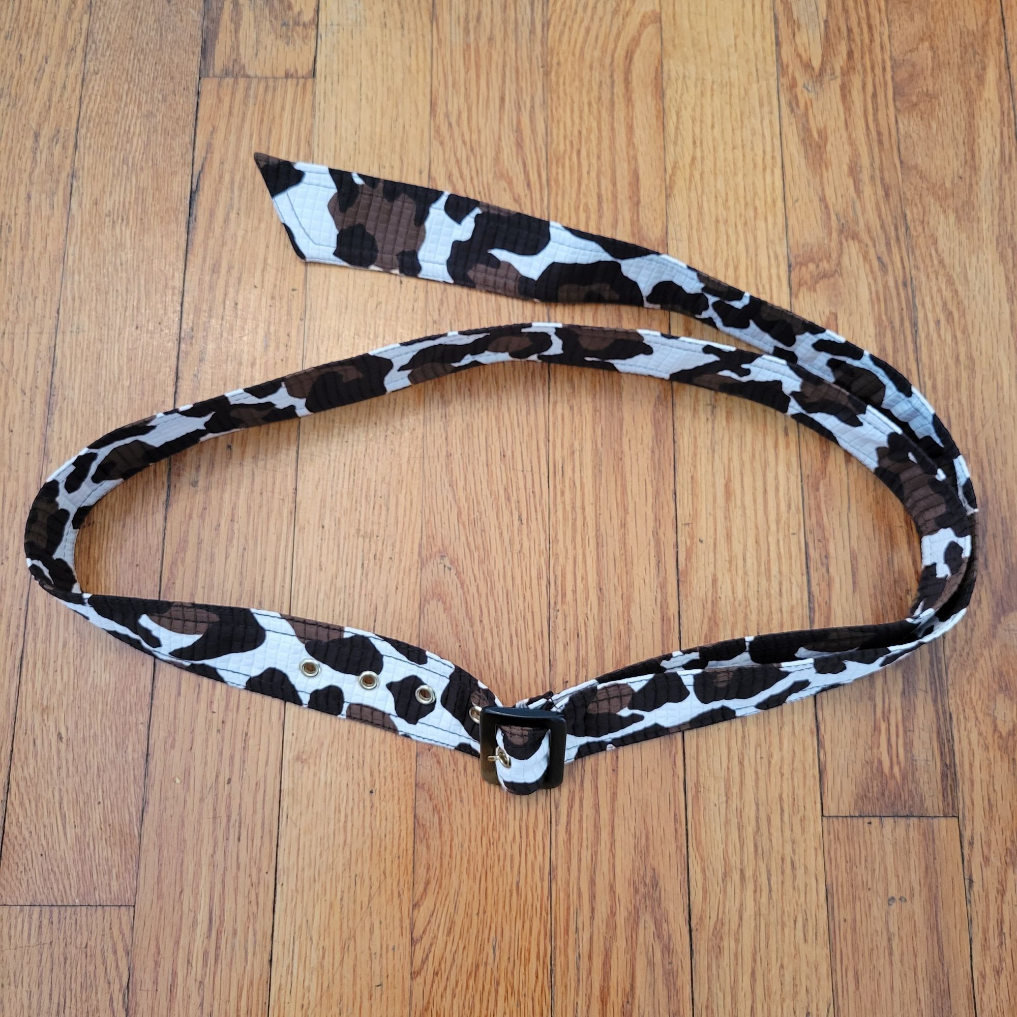 Other Animal Print Fabric Belt Fashion Accessory Adjustable Preppy Size ONE SIZE - 3 Thumbnail