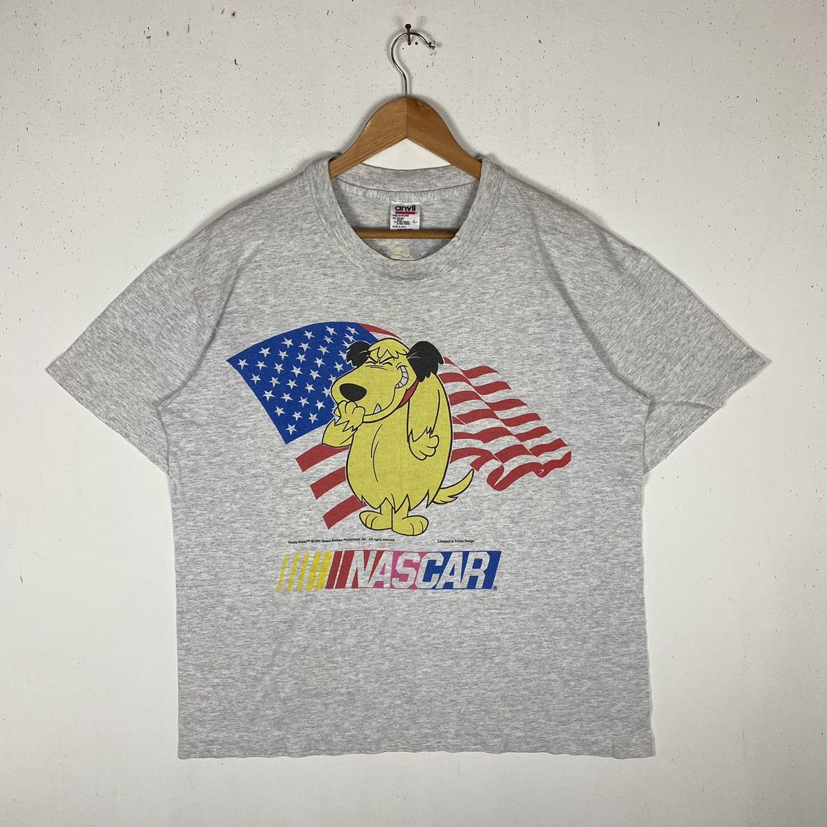 NASCAR × Vintage VINTAGE 90's NASCAR UNITED STATES WACKY RACES CARTOON TEE Size US L / EU 52-54 / 3 - 2 Thumbnail