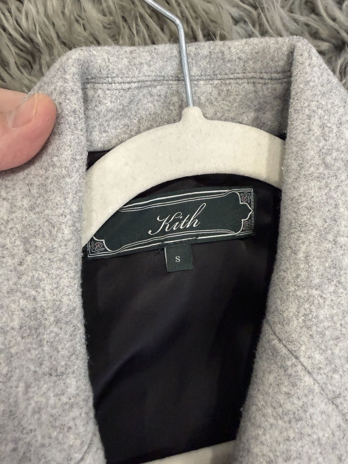 Kith Kith Felted Double Brested Blazer Heather Grey | Size S Size 38R - 6 Thumbnail