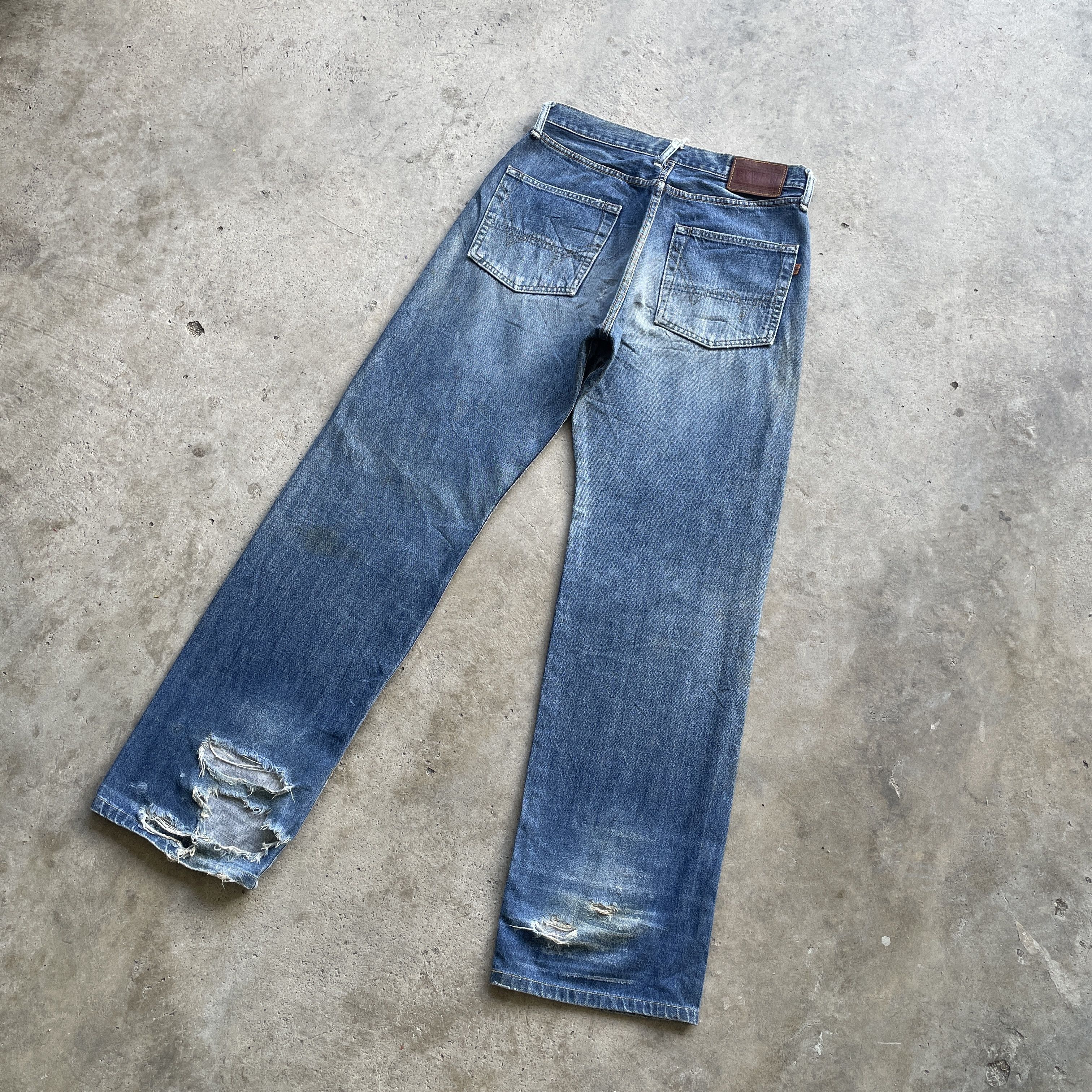 Edwin W31 Vintage Edwin 505 Distressed Jeans Faded Selvedge Pants Size US 31 - 2 Thumbnail