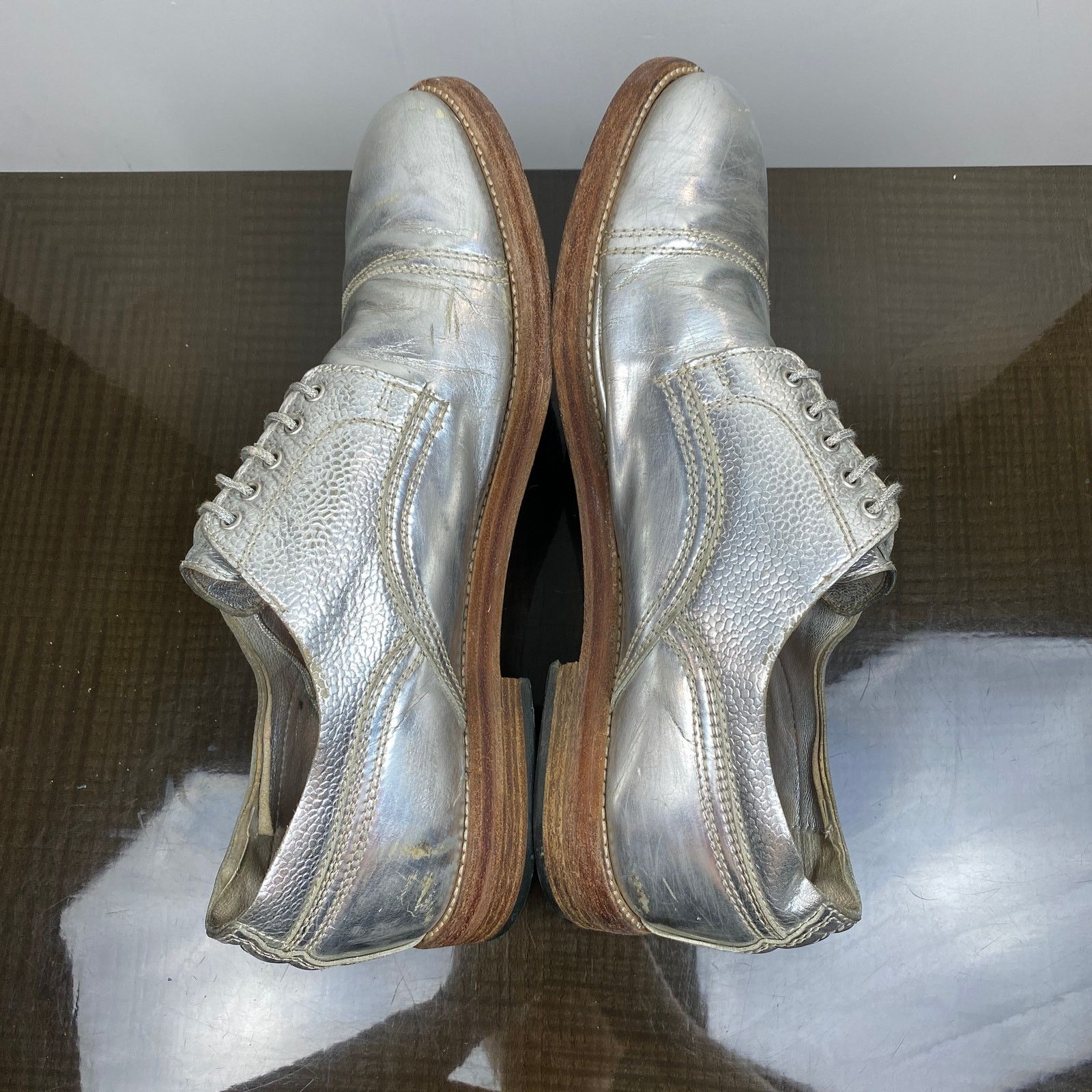 Acne Studios Acne Studios Askin Silver Cap Toe Derby Shoes Men's 43 US 10 Size US 10 / EU 43 - 6 Thumbnail