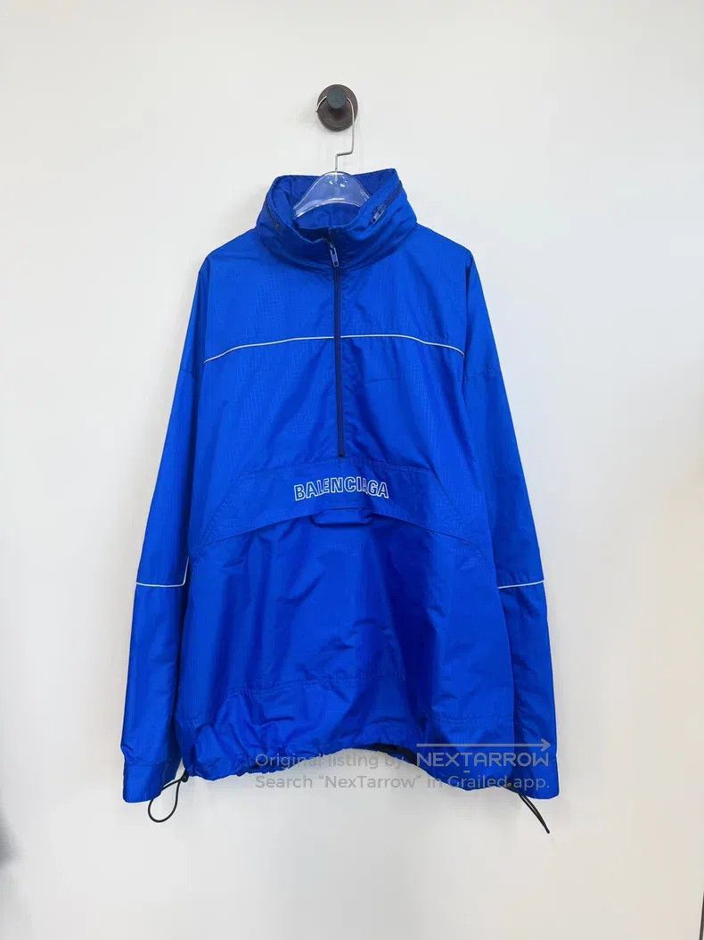 Balenciaga Balenciaga Blue Functional Half-Zip Front & Back Logo Embr Size US S / EU 44-46 / 1 - 1 Thumbnail