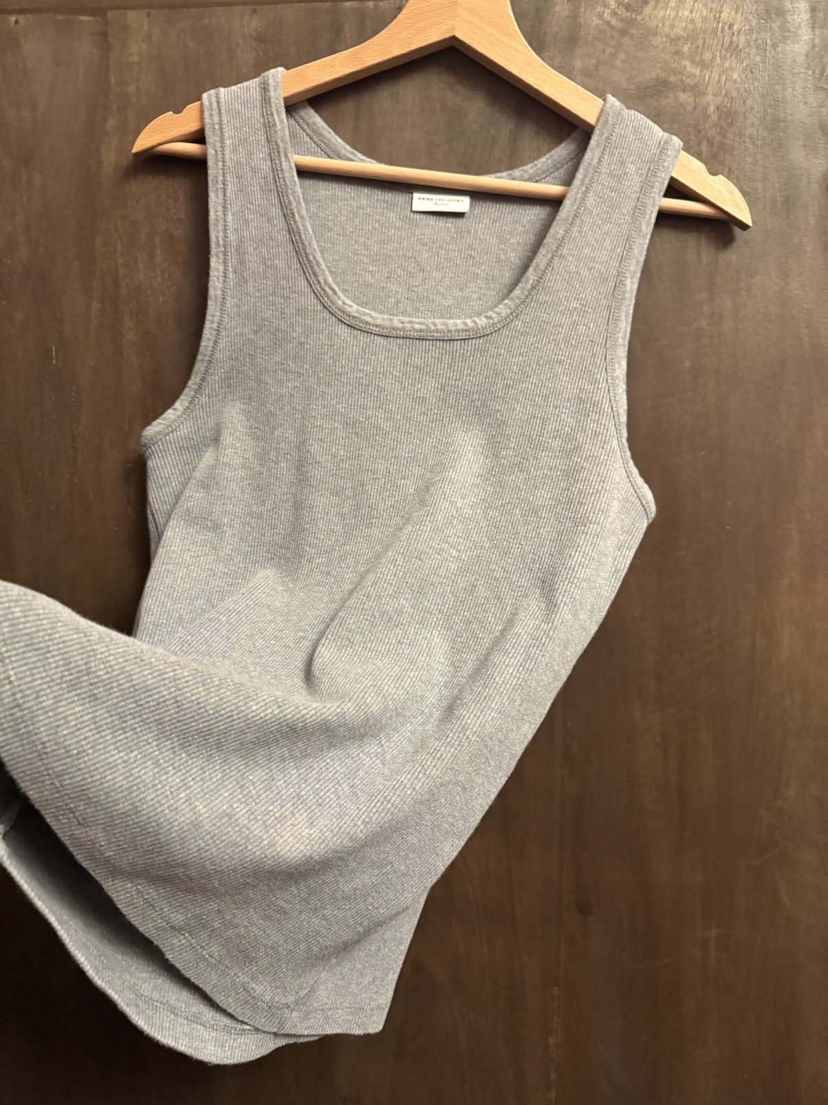 Dries Van Noten dries van noten square neck rib tank top M fitted Size US M / EU 48-50 / 2 - 6 Thumbnail