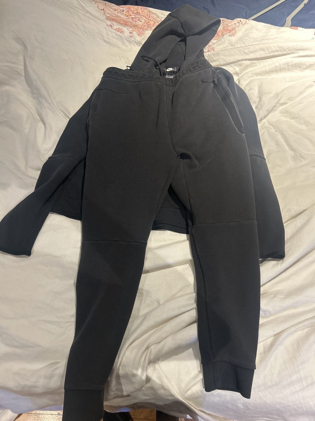 Nike Nike Tech Fleece Full Set Washed Black Hoodie&pants Size L/M Size US M / EU 48-50 / 2 - 5 Thumbnail