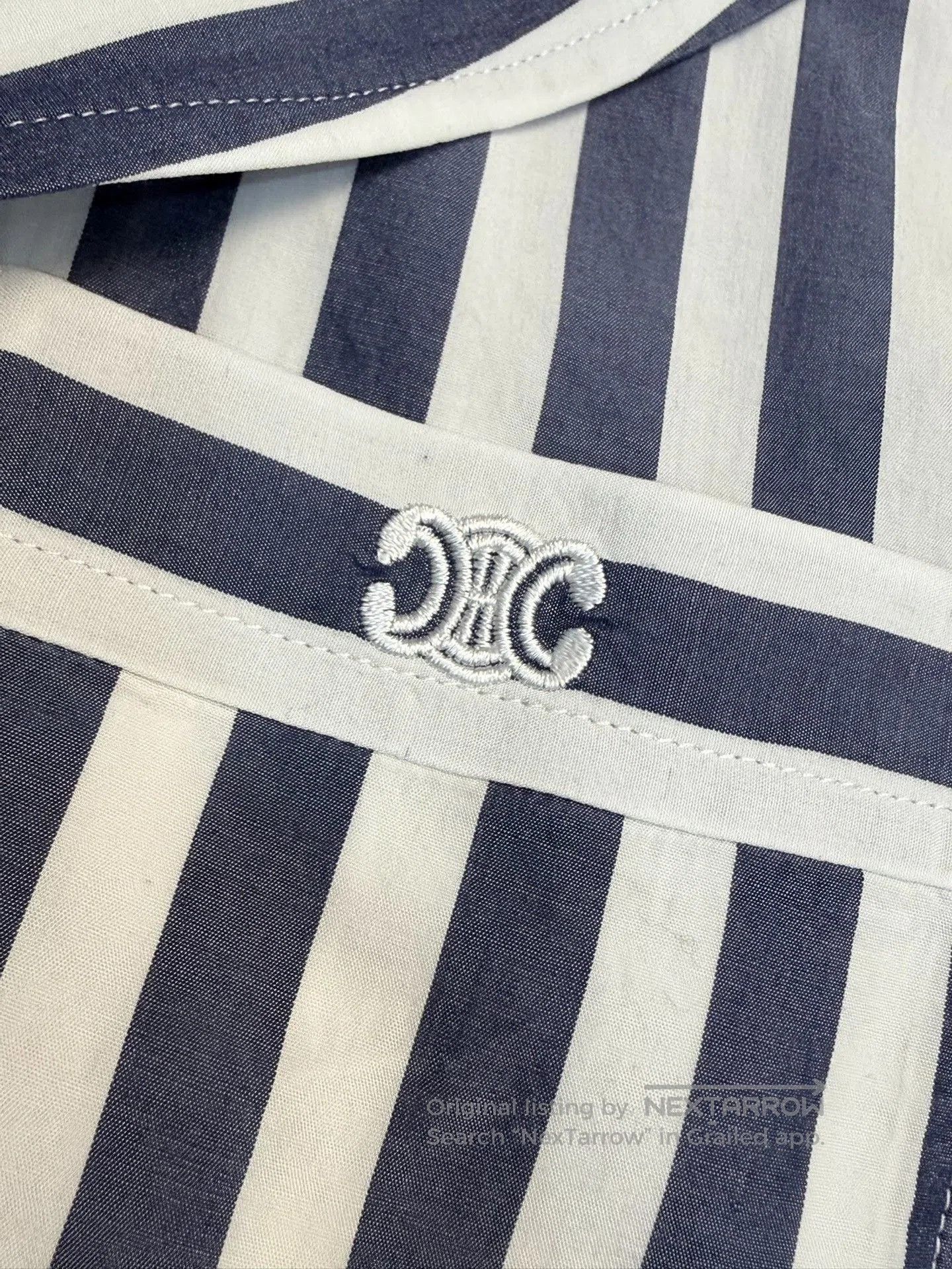 Celine Celine Blue White Striped Shirt. Size M / US 6-8 / IT 42-44 - 3 Thumbnail