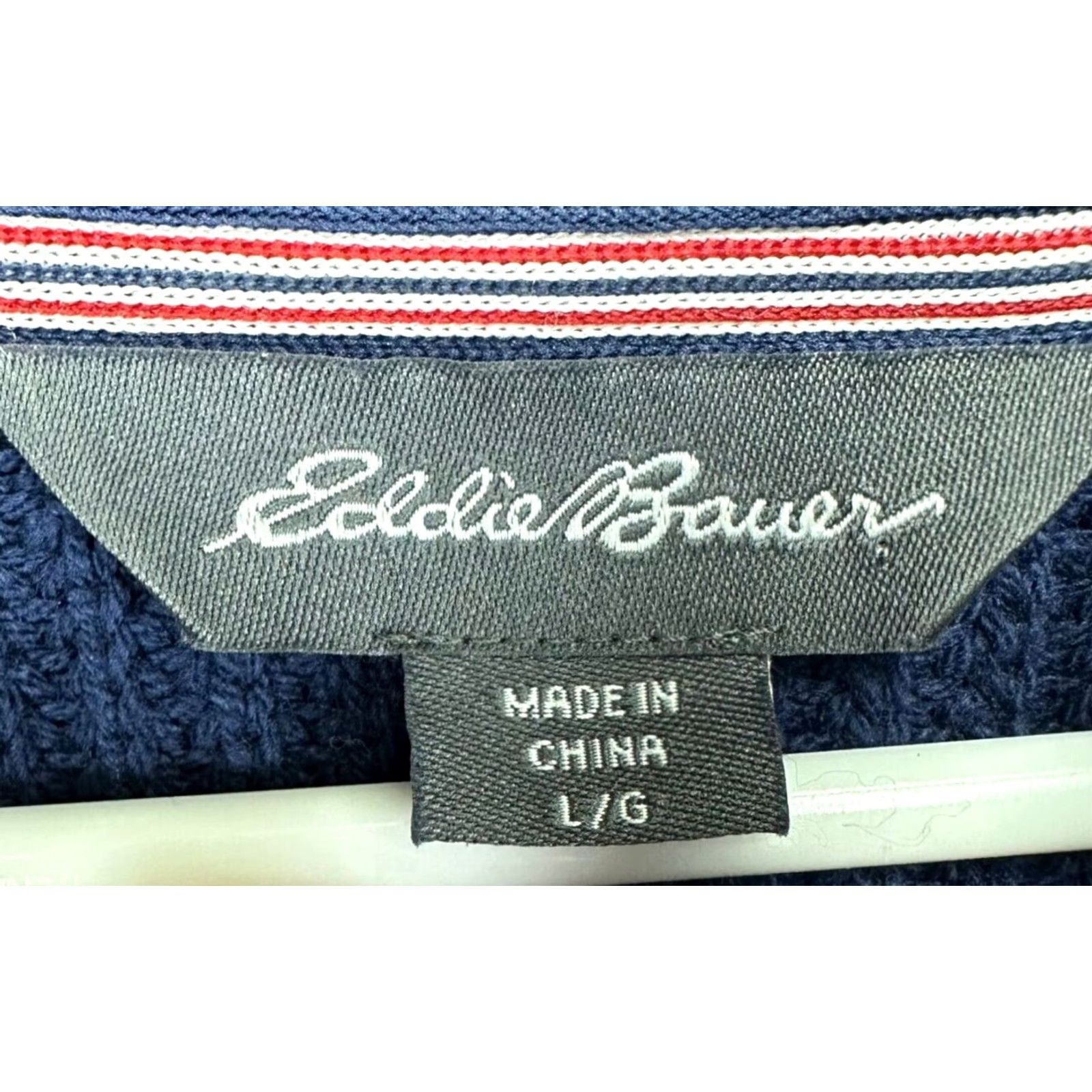 Eddie Bauer Eddie Bauer Sweater Mens Large Blue Knit Henley Pullover Sweatshirt Long Sleeve Size US L / EU 52-54 / 3 - 6 Thumbnail