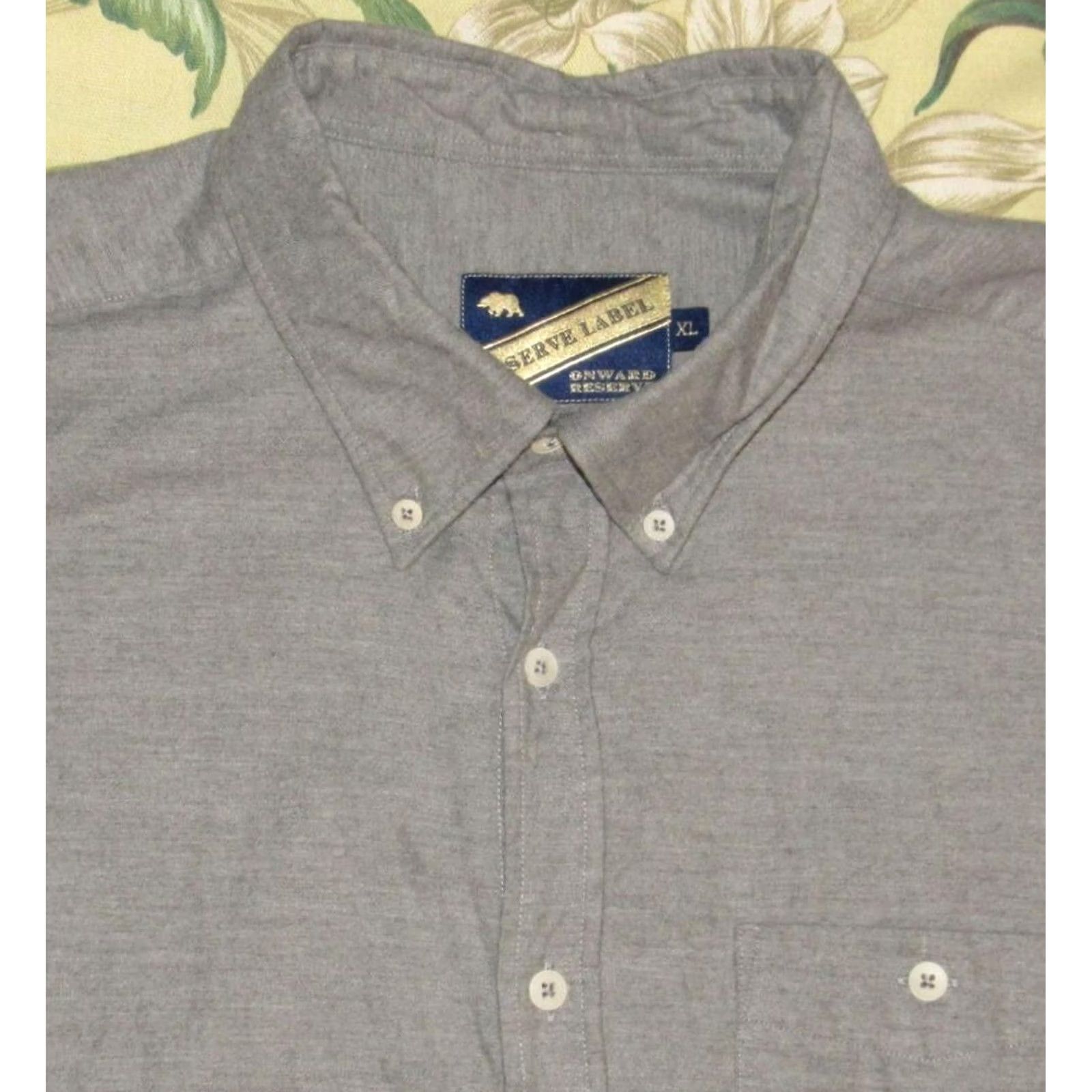 Vintage ONWARD RESERVE Reserve Label Grey Long Sleeve Button Down Shirt Large Size US L / EU 52-54 / 3 - 2 Thumbnail