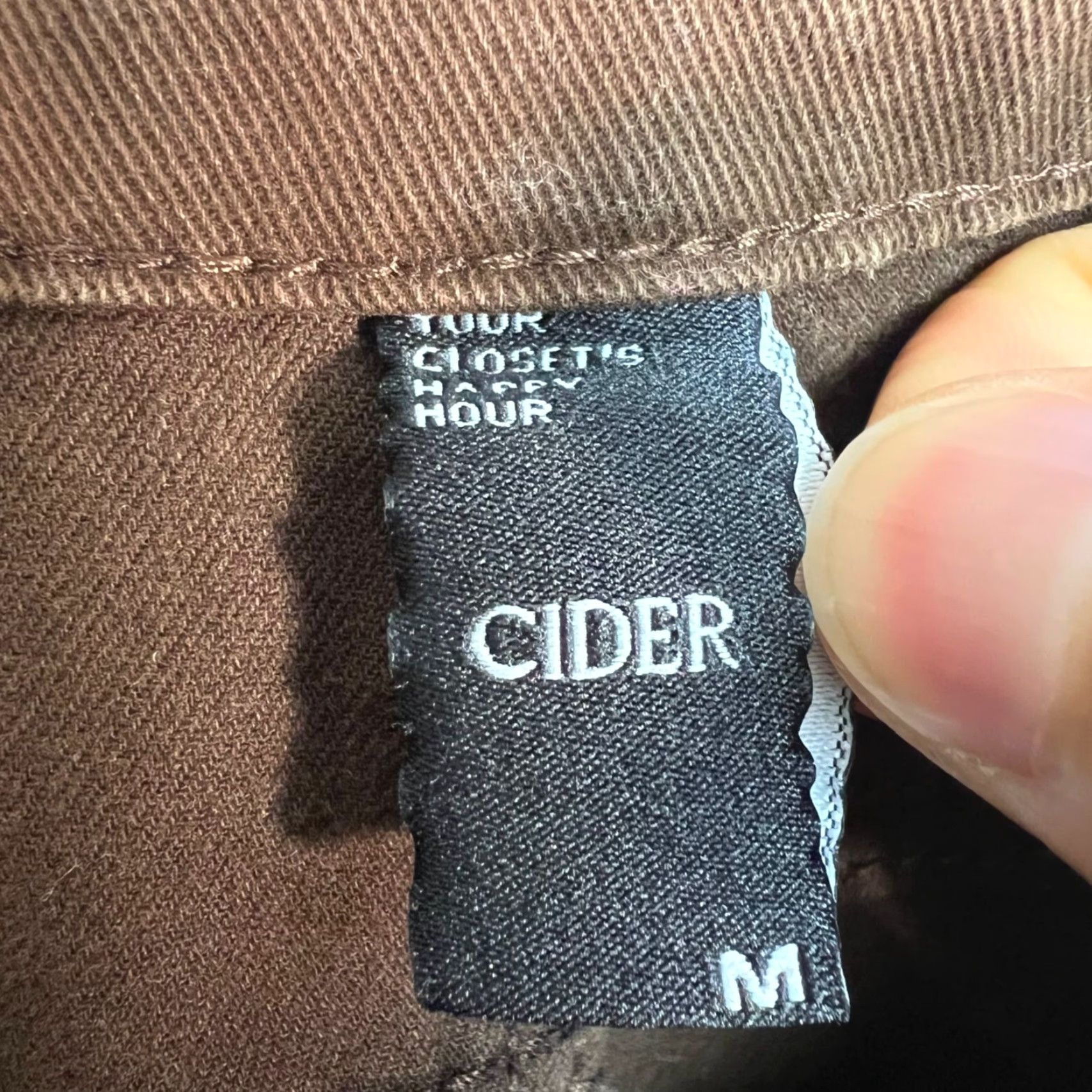 Cider VINTAGE Cider Pants Adult Womens Medium Brown Cotton Gold Buttoned Pockets Straight Leg Ankle 29in Womens Size 32" / US 10 / IT 46 - 3 Thumbnail
