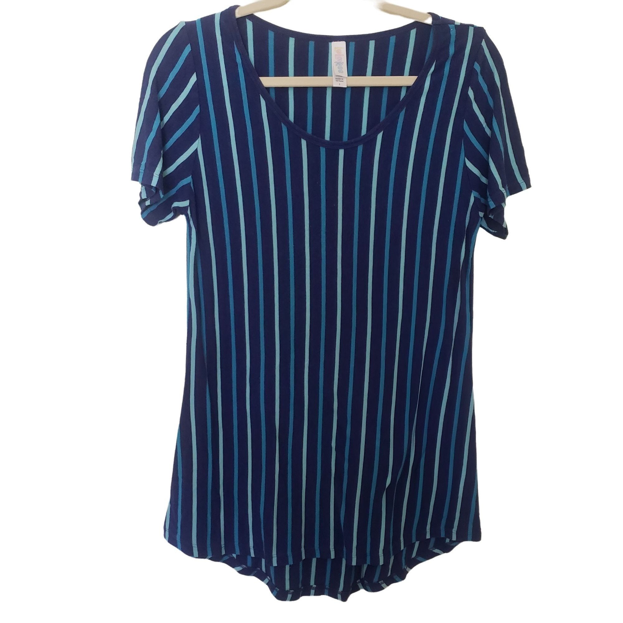 Other LuLaRoe Patrick Top Womens Size S Blue White Striped Size S / US 4 / IT 40 - 1 Thumbnail