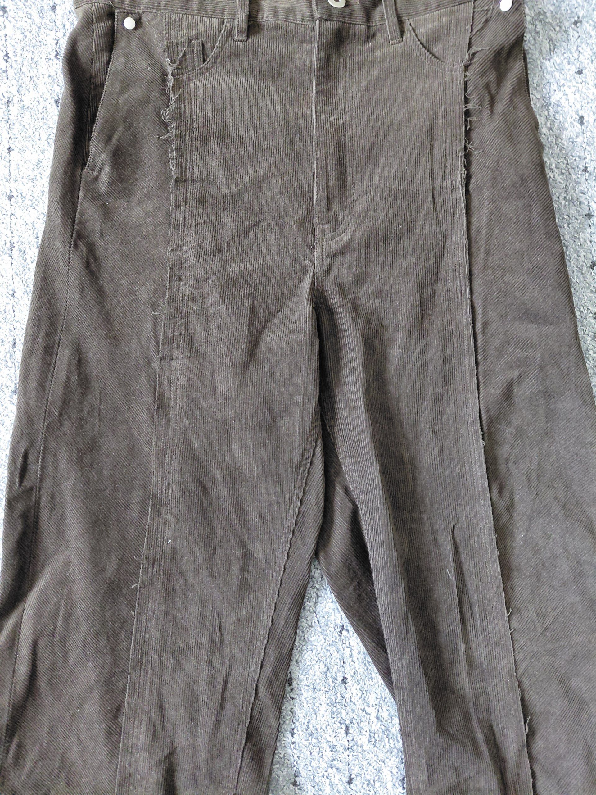 Vuja De Vuja De Studio Adagio Corduroy Reconstructed Trousers Brown Size US 30 / EU 46 - 4 Thumbnail