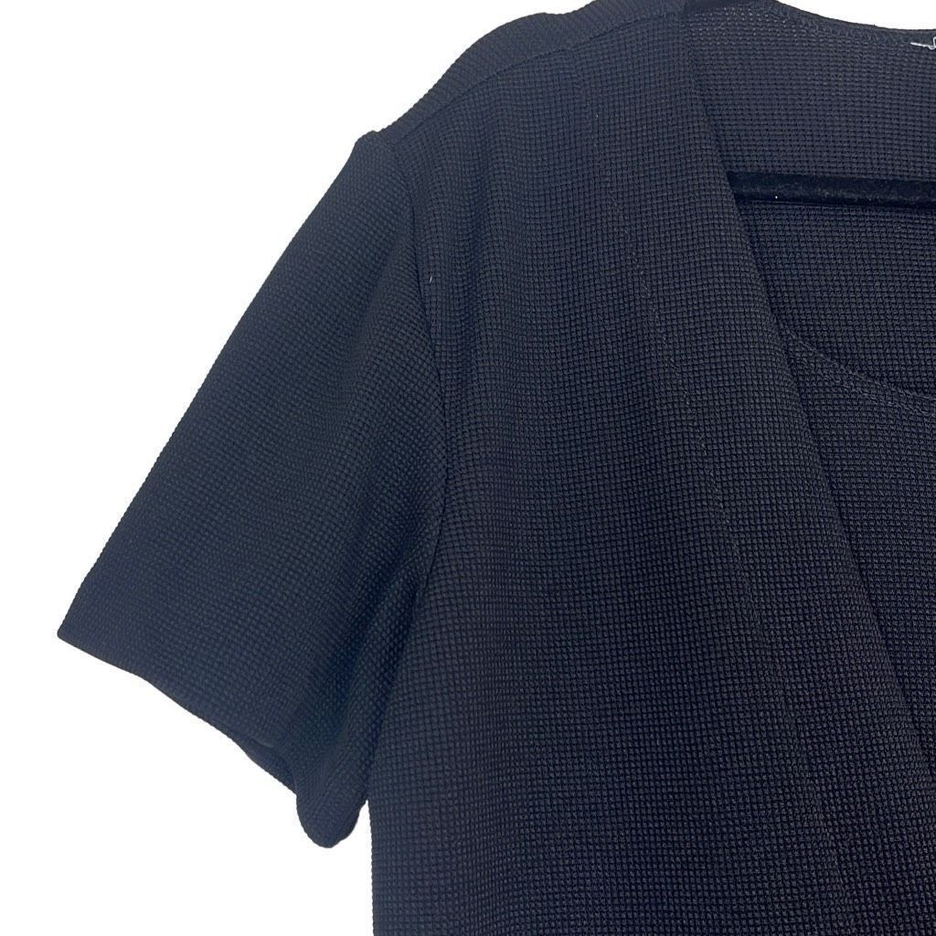 Other Womens Size Large Mini Dress Black Textured Short Sleeve One Size L / US 10 / IT 46 - 4 Thumbnail