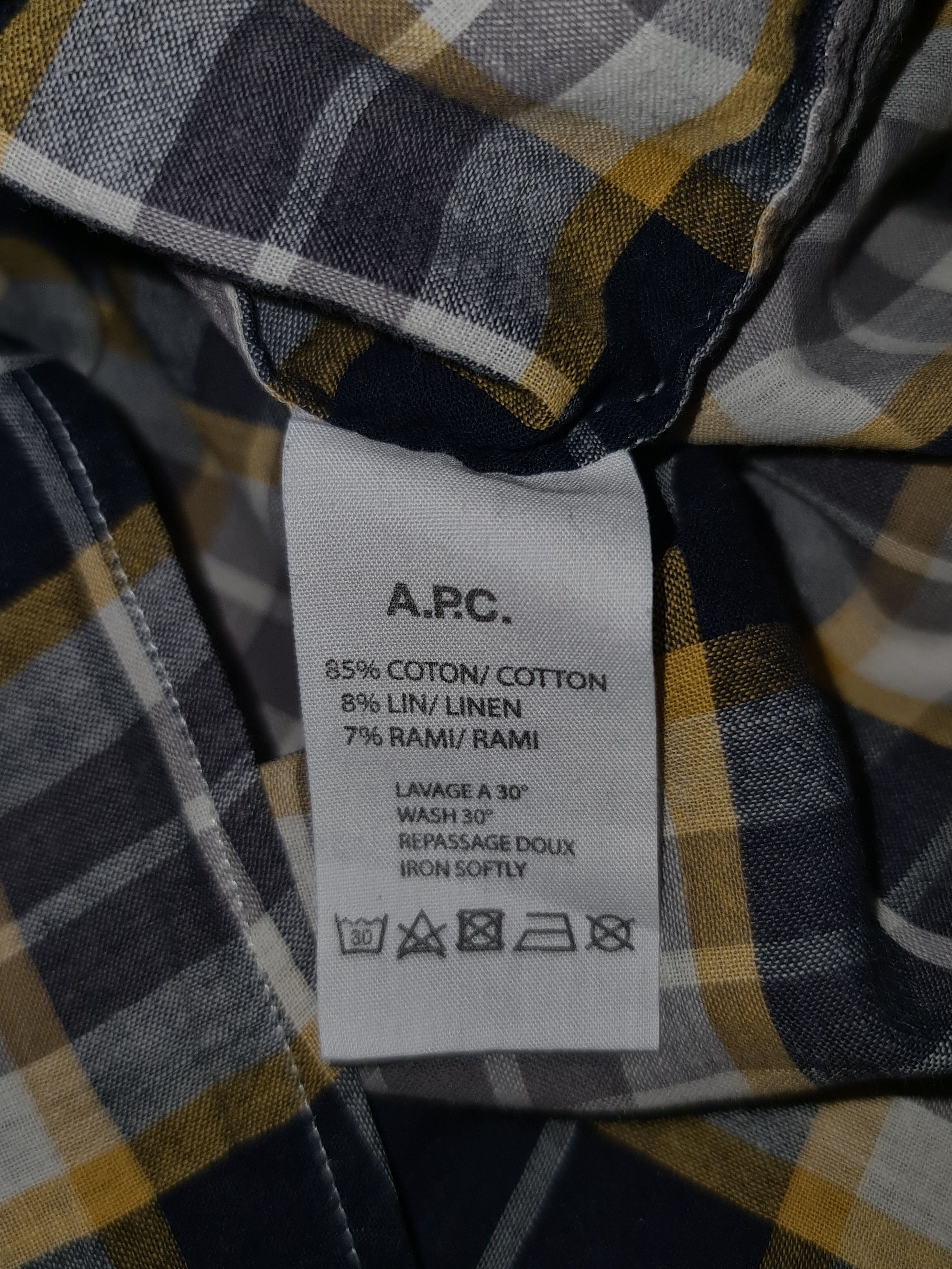 A.P.C. A.P.C. Check Flannel Shirt Size US M / EU 48-50 / 2 - 9 Thumbnail