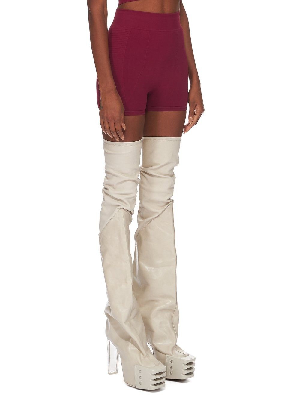 Rick Owens o1y0126 Short in Burgundy Size 27" / US 4 / IT 40 - 2 Thumbnail