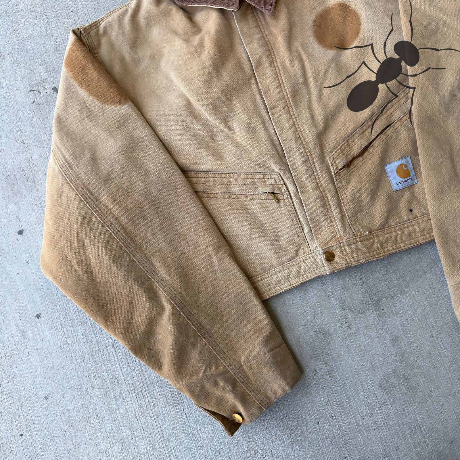 Carhartt × Vintage Carhartt brown cropped Detroit style work wear jacket Size US L / EU 52-54 / 3 - 2 Thumbnail