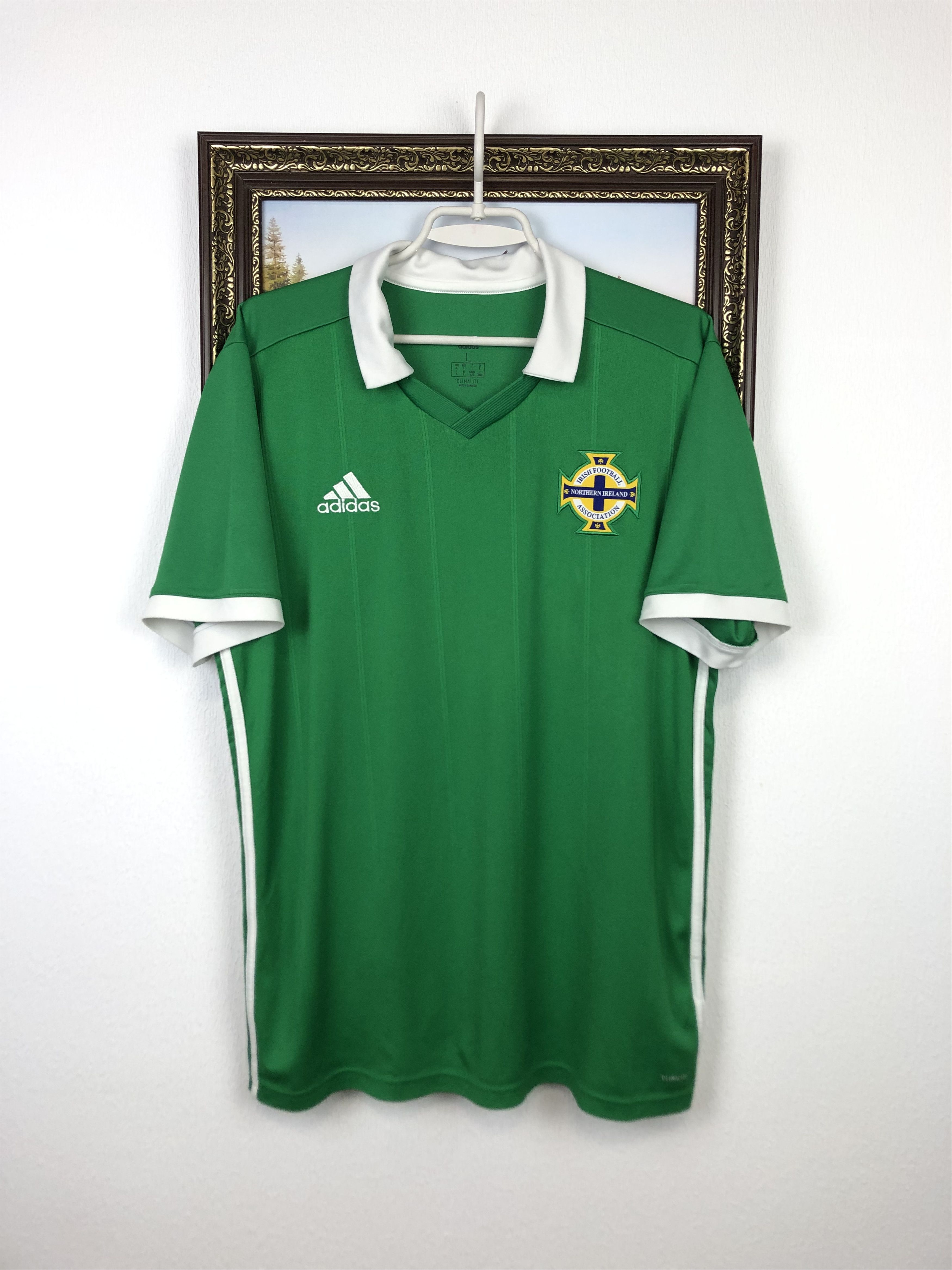 Adidas Northern Ireland Home football shirt 2017 Soccer Adidas Tee Size US L / EU 52-54 / 3 - 1 Thumbnail