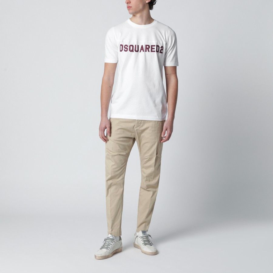 Dsquared2 o1d2blof0226 Logo T-Shirt in White Size US M / EU 48-50 / 2 - 2 Thumbnail