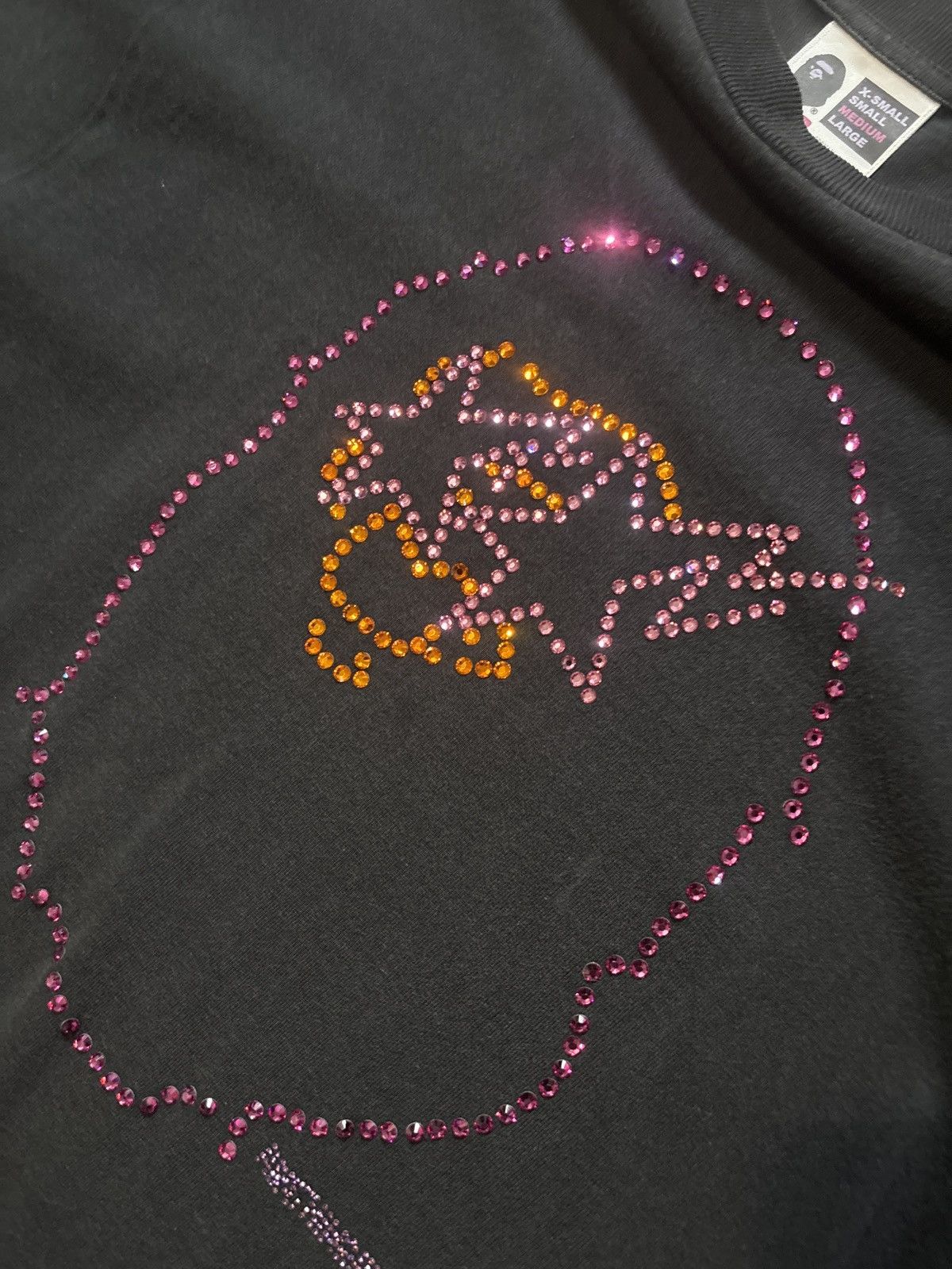 Bape 00s NIGO BAPE SWAROVSKIS RHINESTONE TEE APE HEAD STAR LOGO Size US M / EU 48-50 / 2 - 2 Thumbnail